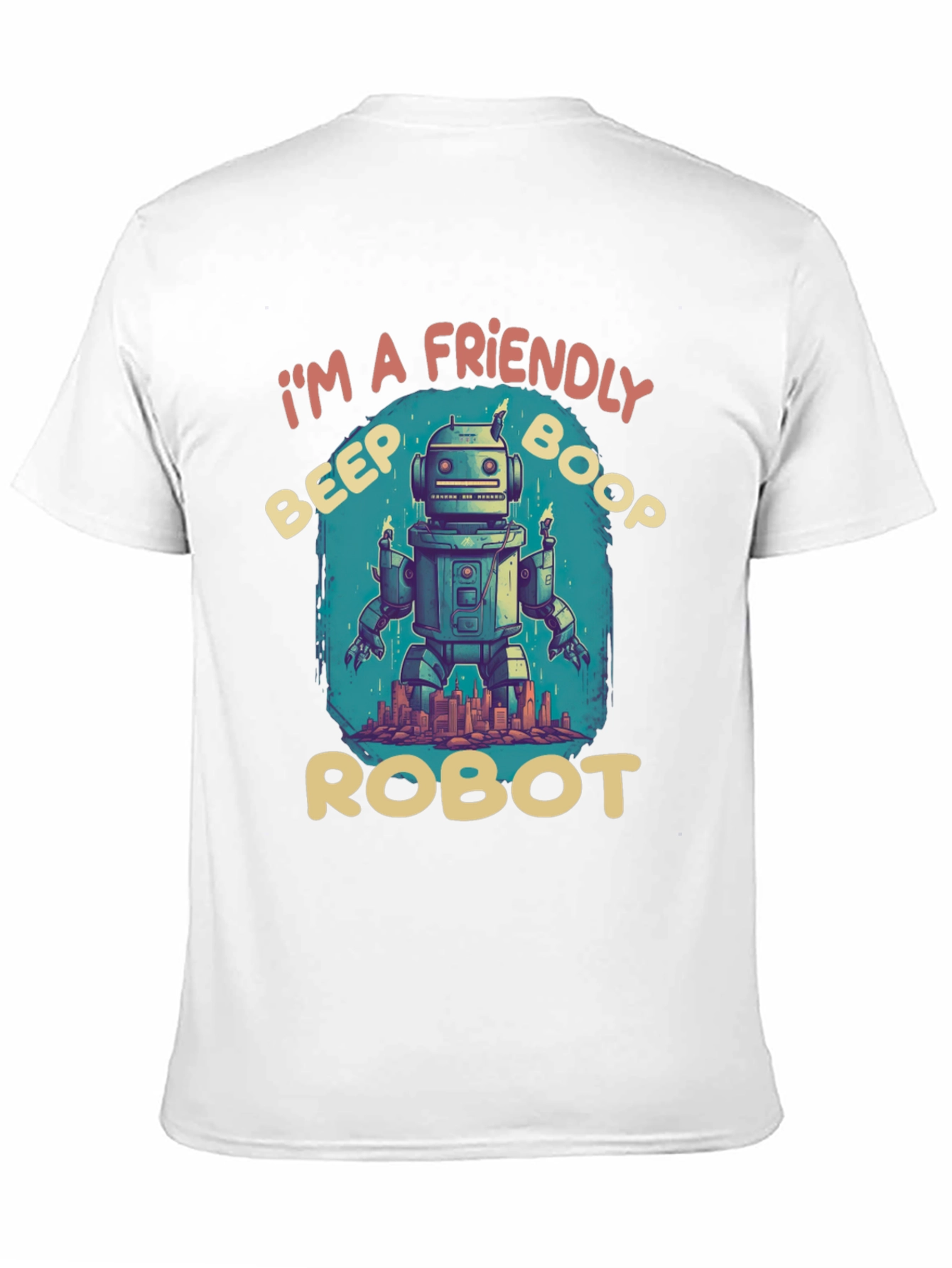 Friendly Robot T-Shirt: Beep Boop Style