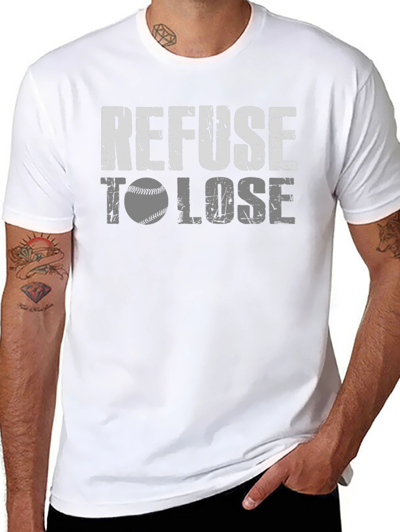 Refuse To Lose Baseball Graphic T-Shirt