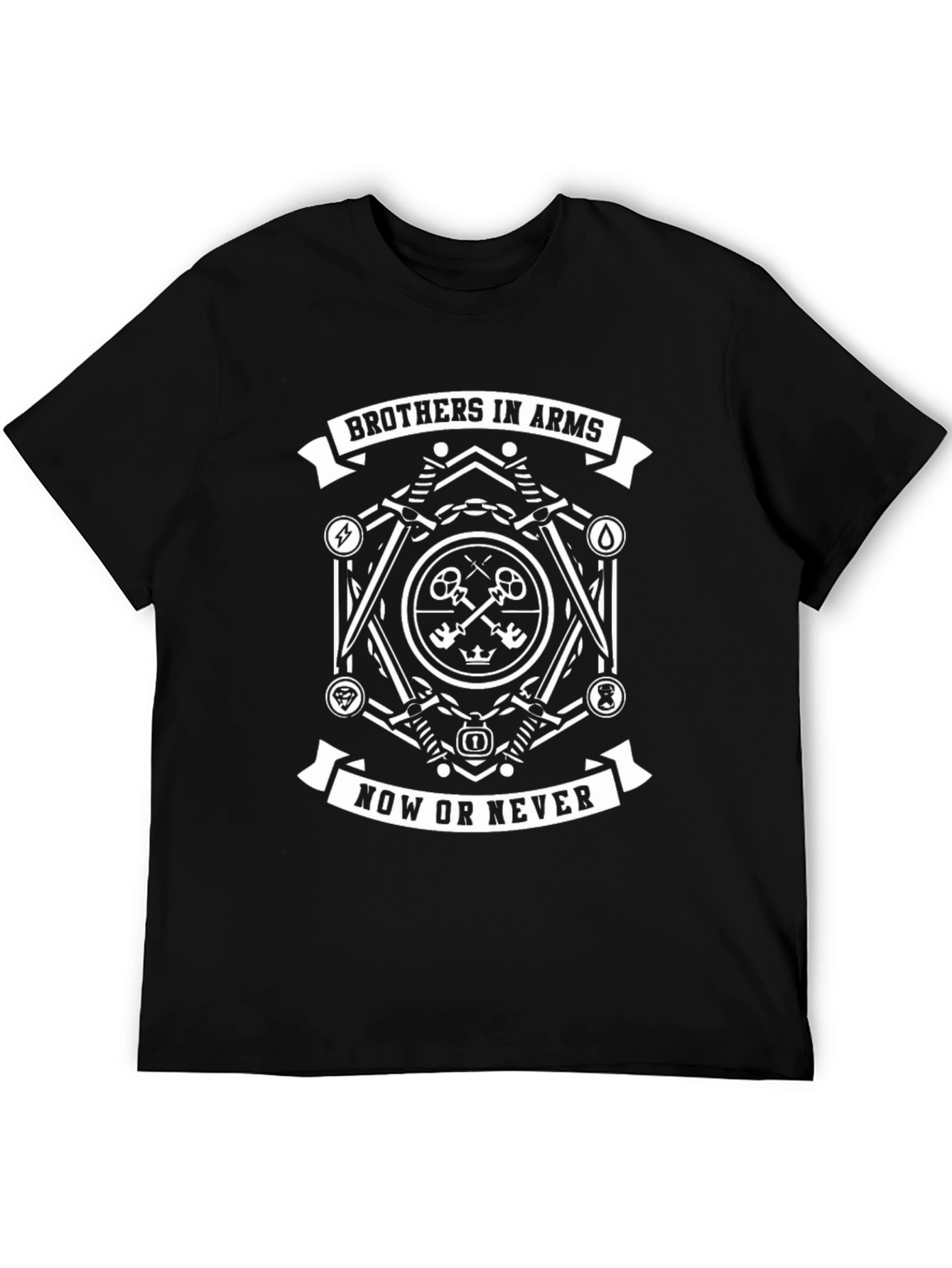 Brothers in Arms Black Graphic T-Shirt