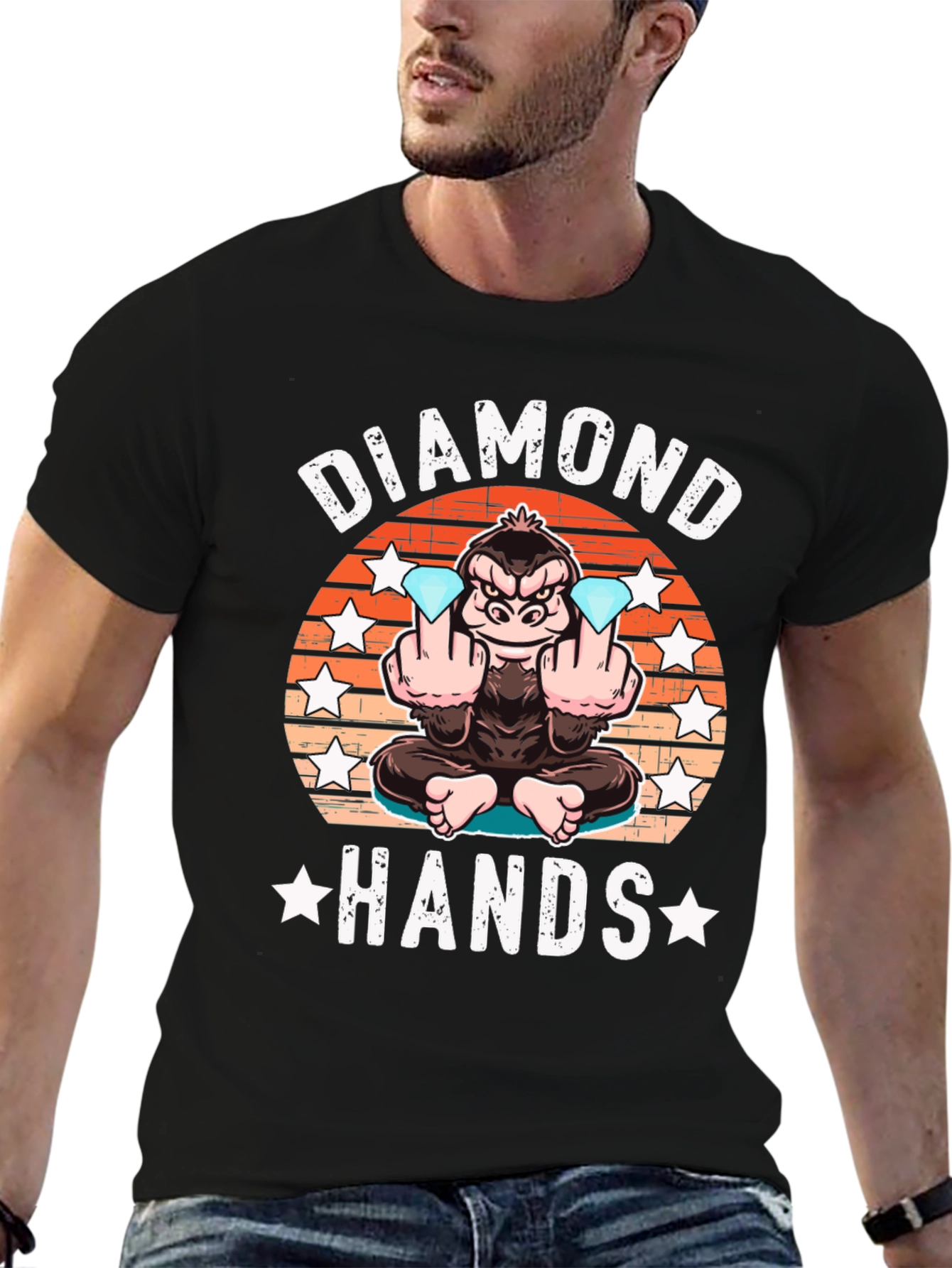 Diamond Hands T-Shirt Ape Graphic Tee