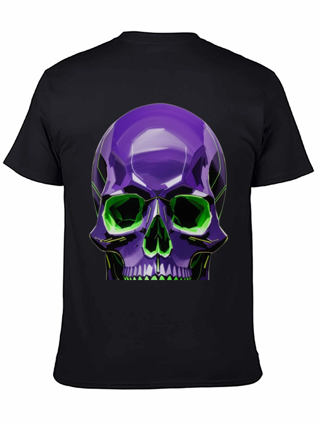 Neon Skull Graphic Tee - Stylish Bold Design