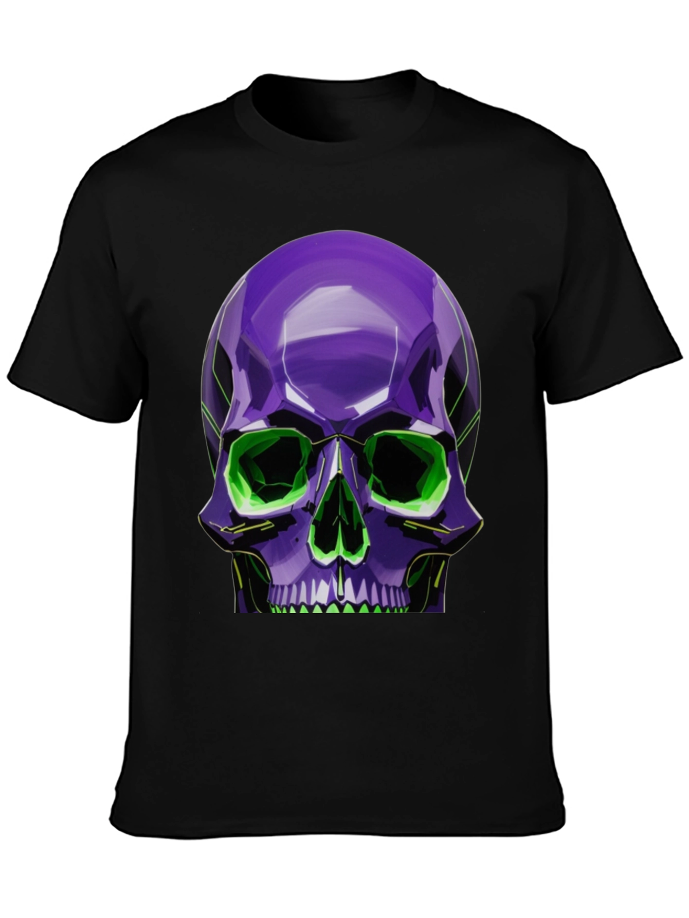 Neon Skull Graphic Tee - Stylish Bold Design