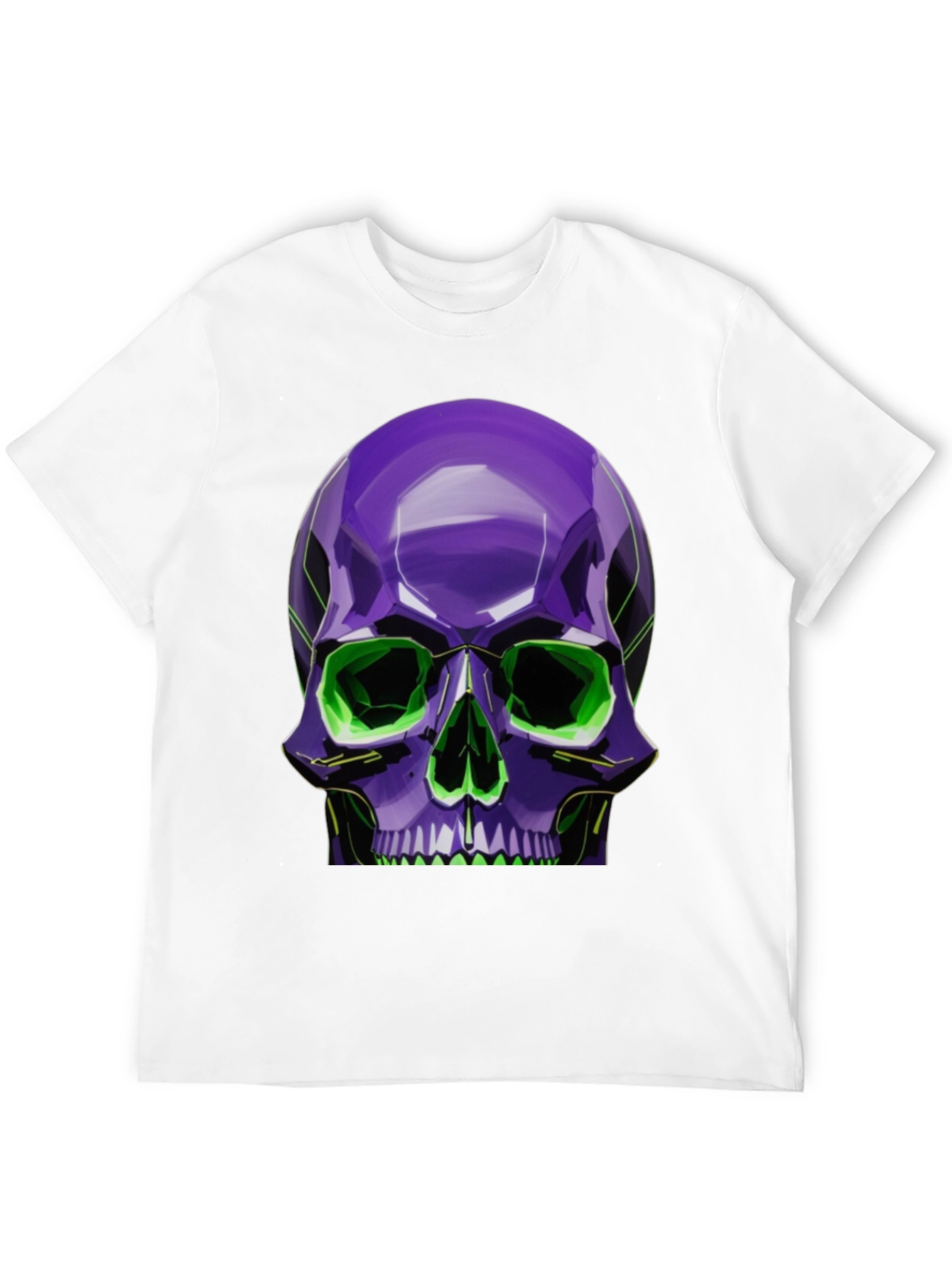 Neon Skull Graphic Tee - Stylish Bold Design