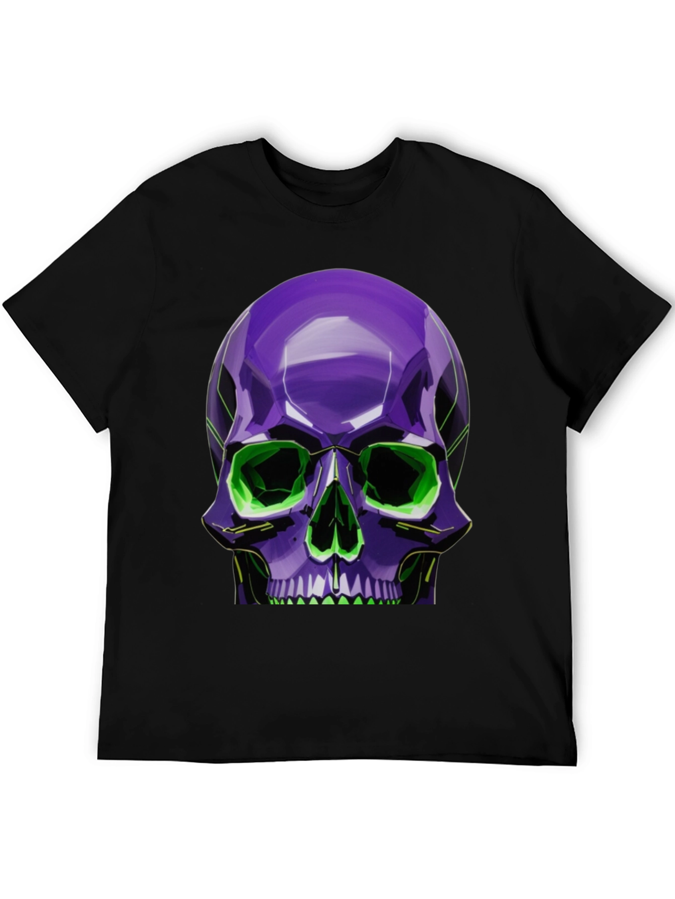 Neon Skull Graphic Tee - Stylish Bold Design