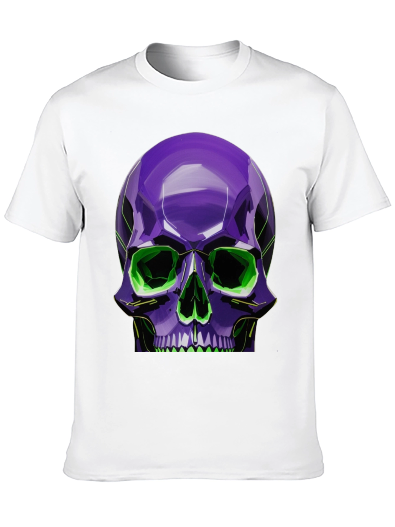 Neon Skull Graphic Tee - Stylish Bold Design