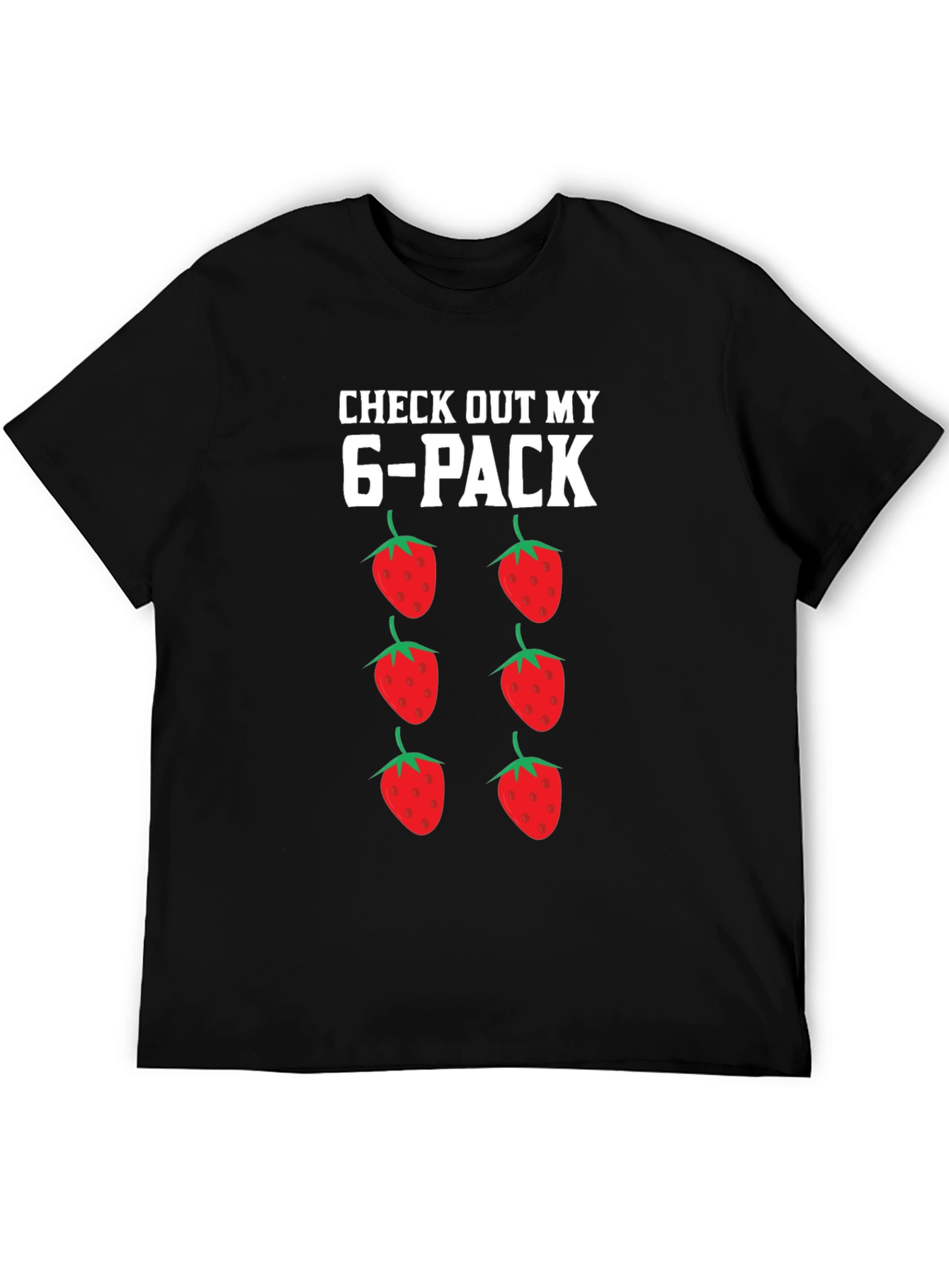 Funny Strawberry 6-Pack Graphic T-Shirt
