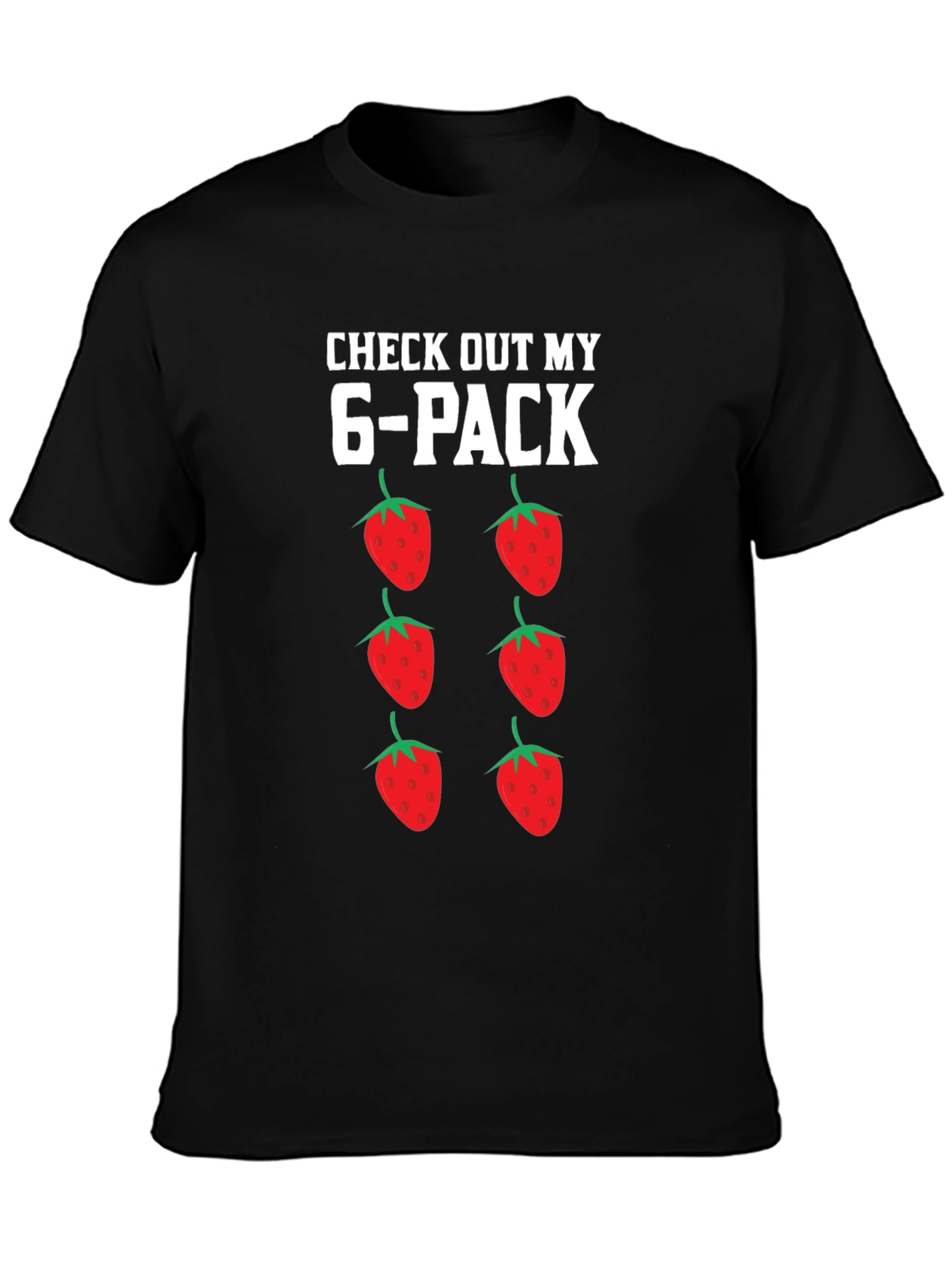 Funny Strawberry 6-Pack Graphic T-Shirt