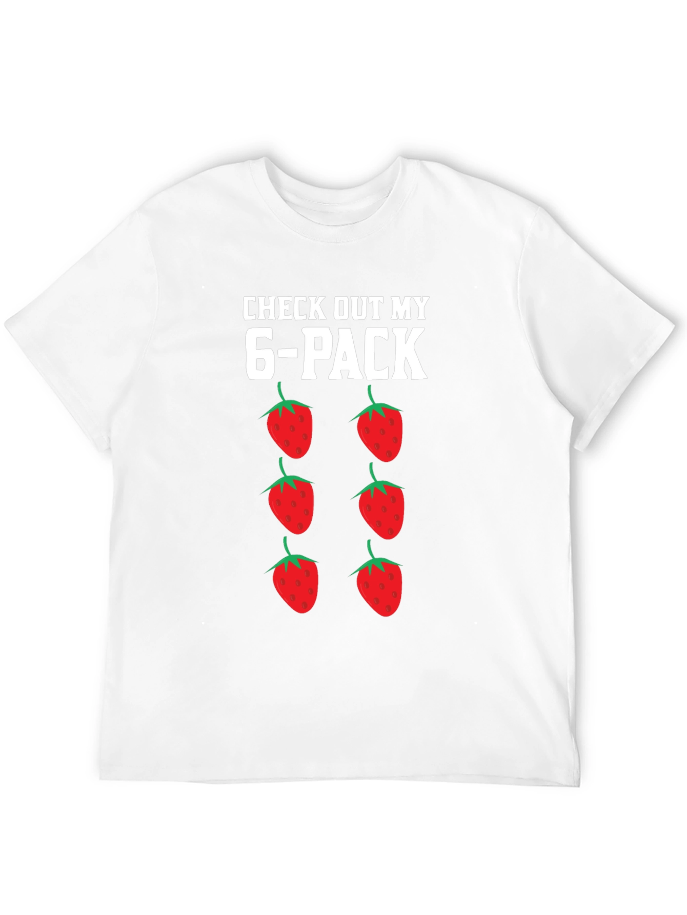 Funny Strawberry 6-Pack Graphic T-Shirt