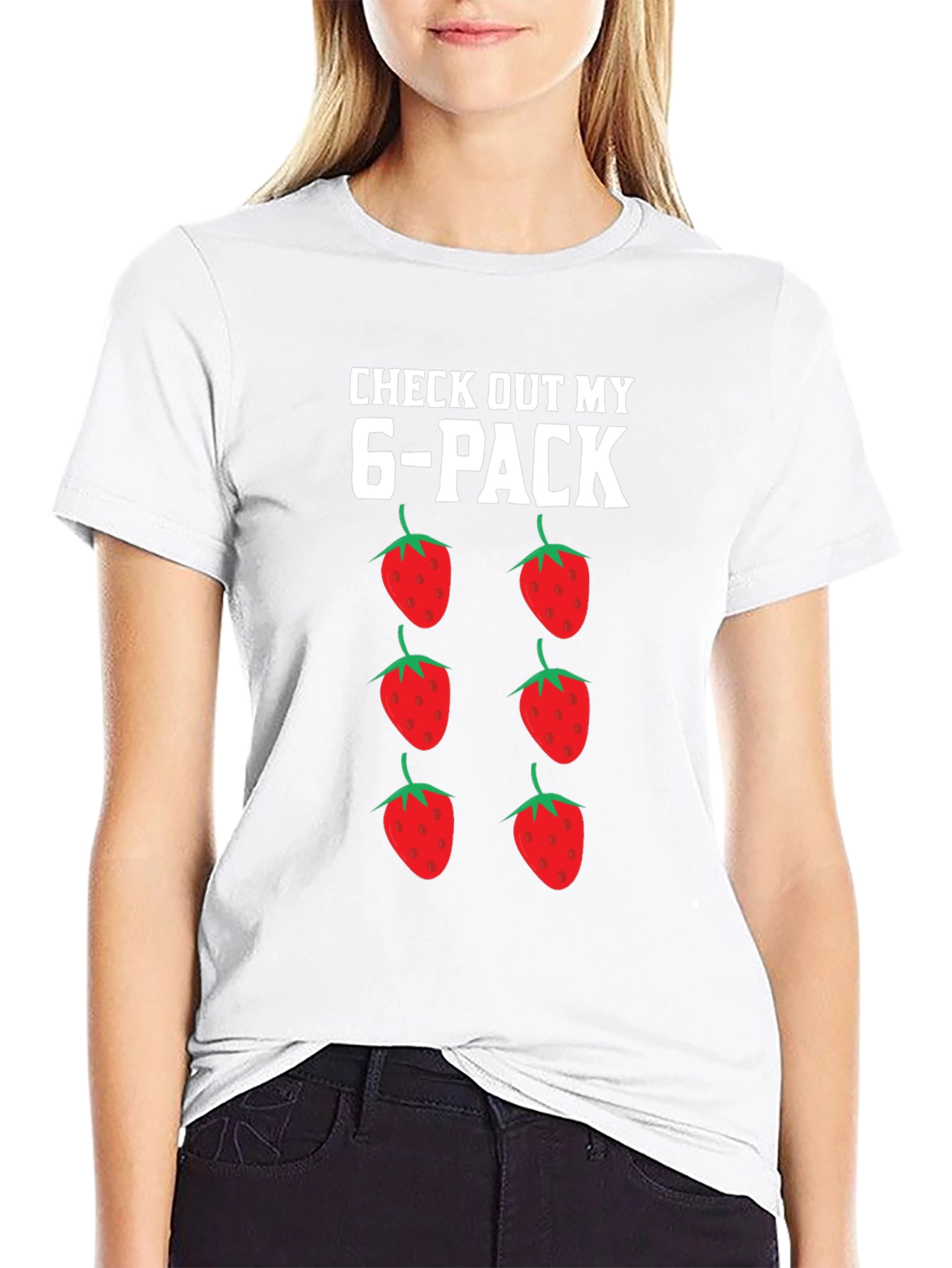 Funny Strawberry 6-Pack Graphic T-Shirt