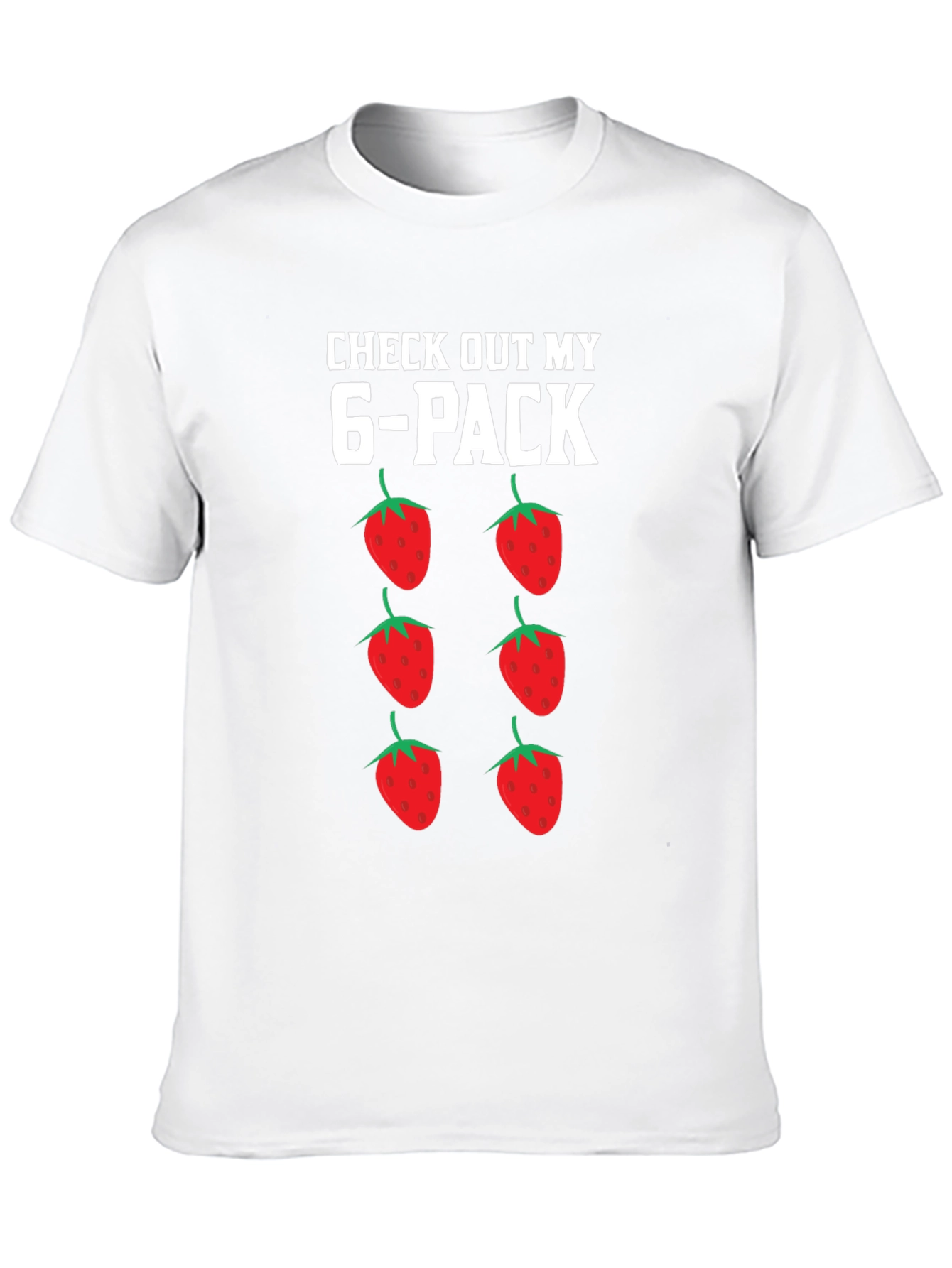 Funny Strawberry 6-Pack Graphic T-Shirt