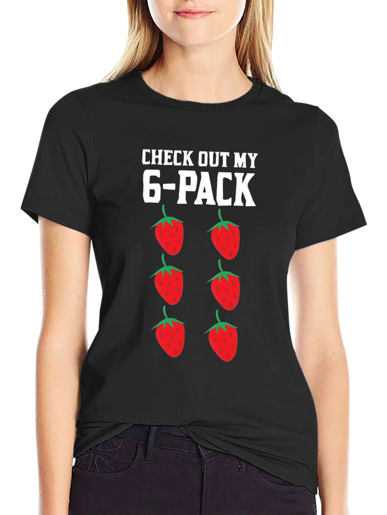 Funny Strawberry 6-Pack Graphic T-Shirt