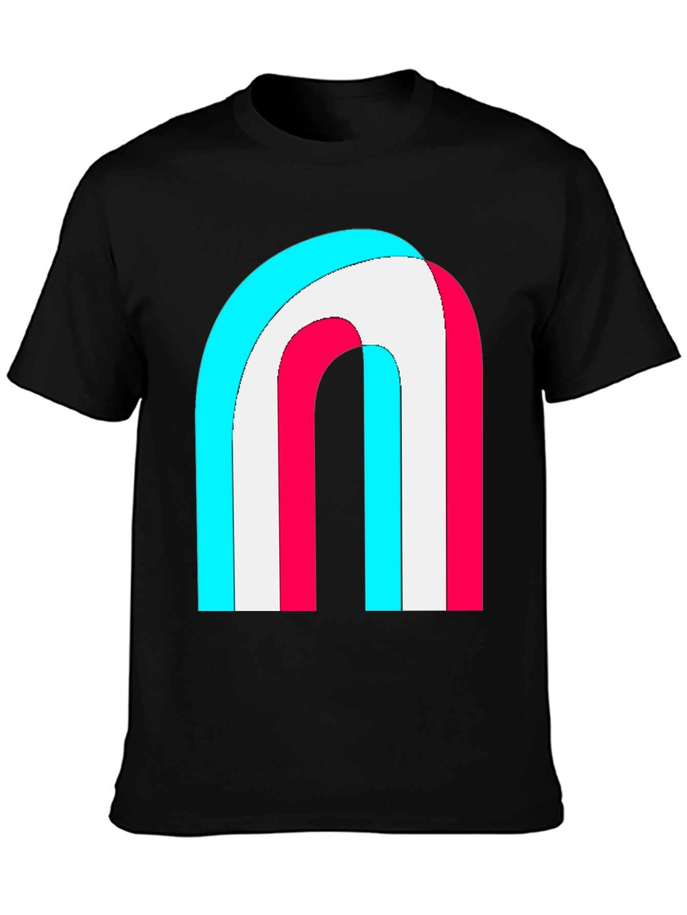 Retro Rainbow Arch Graphic Tee - Stylish Comfort