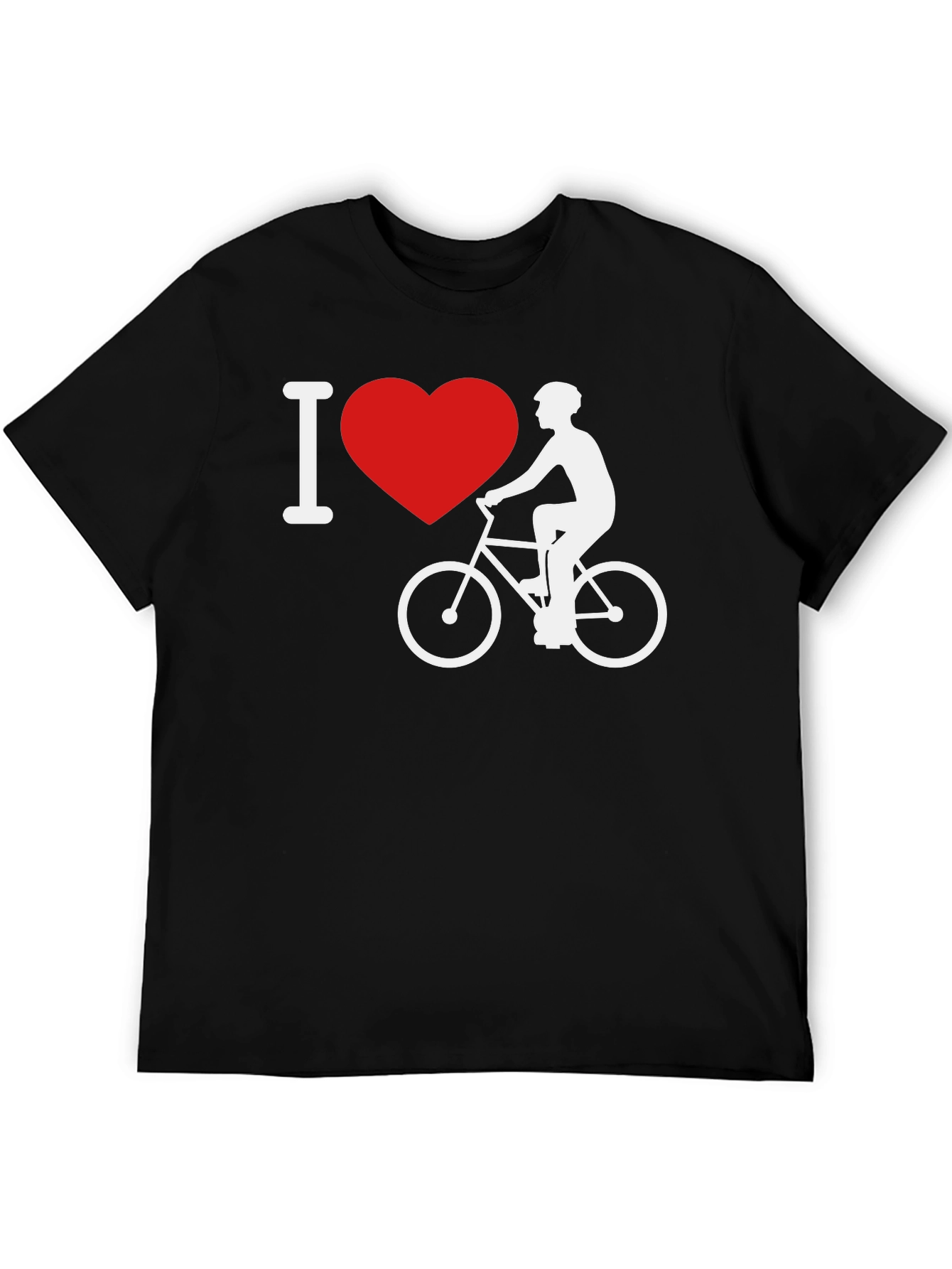 I Love Cycling T-Shirt - Black Cotton Tee