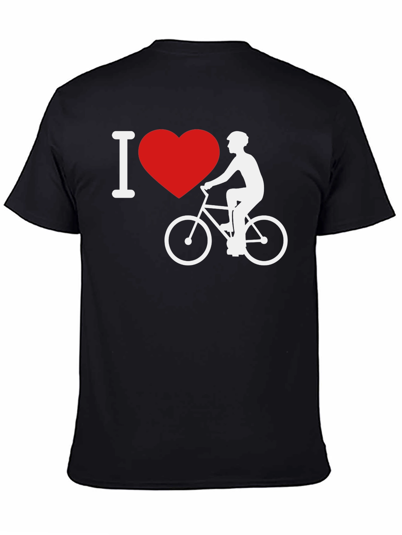 I Love Cycling T-Shirt - Black Cotton Tee
