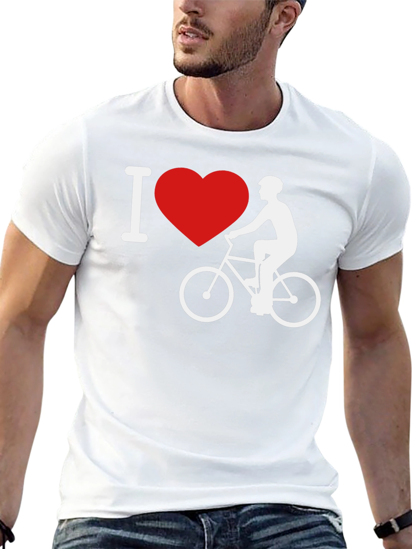 I Love Cycling T-Shirt - Black Cotton Tee