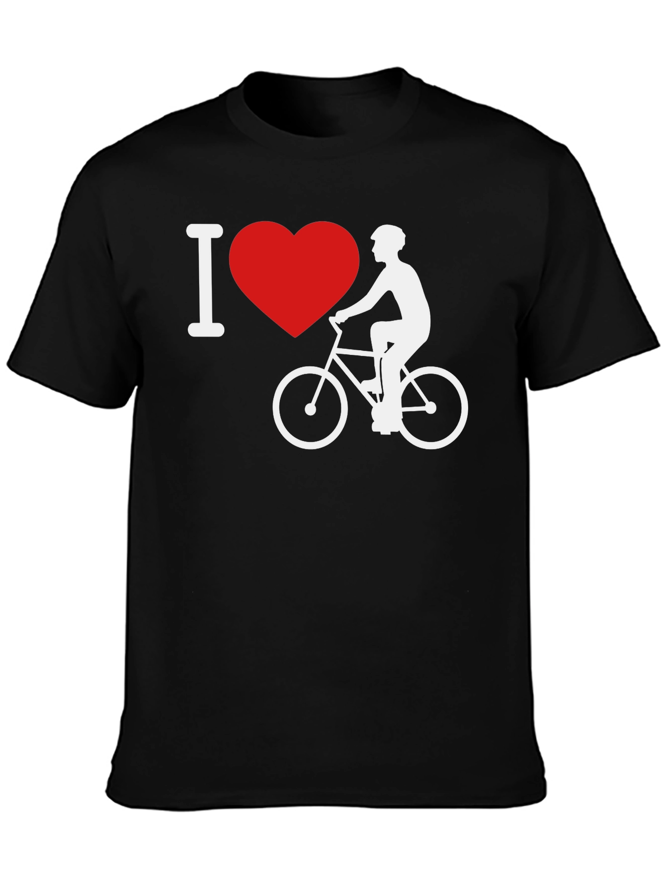 I Love Cycling T-Shirt - Black Cotton Tee