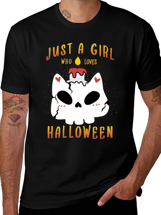 Halloween Girl Skull Candle T-Shirt