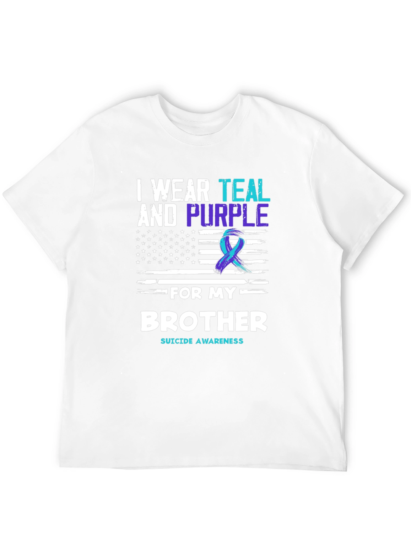 Teal and Purple Suicide Awareness Brother T-Shirt