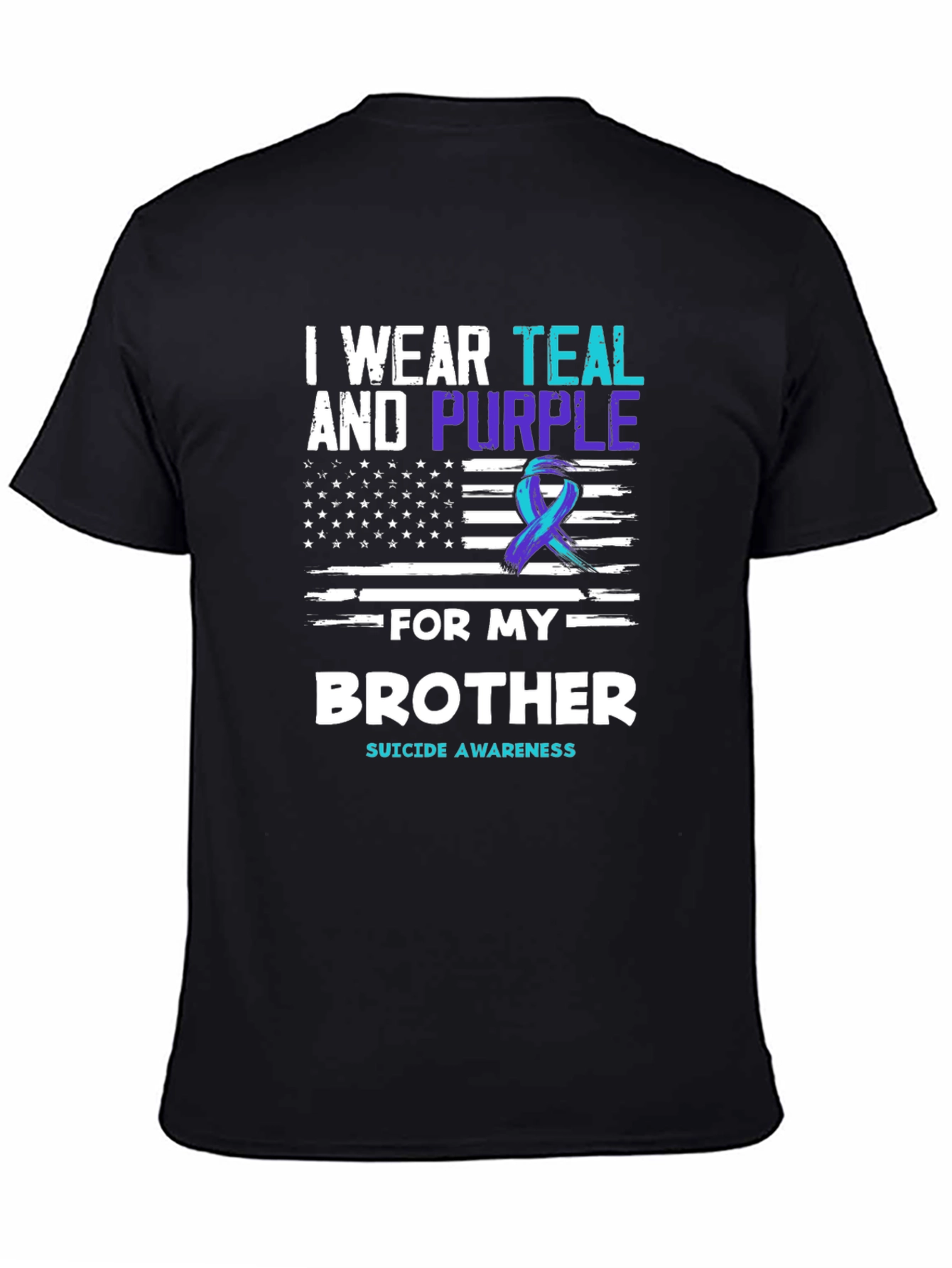 Teal and Purple Suicide Awareness Brother T-Shirt