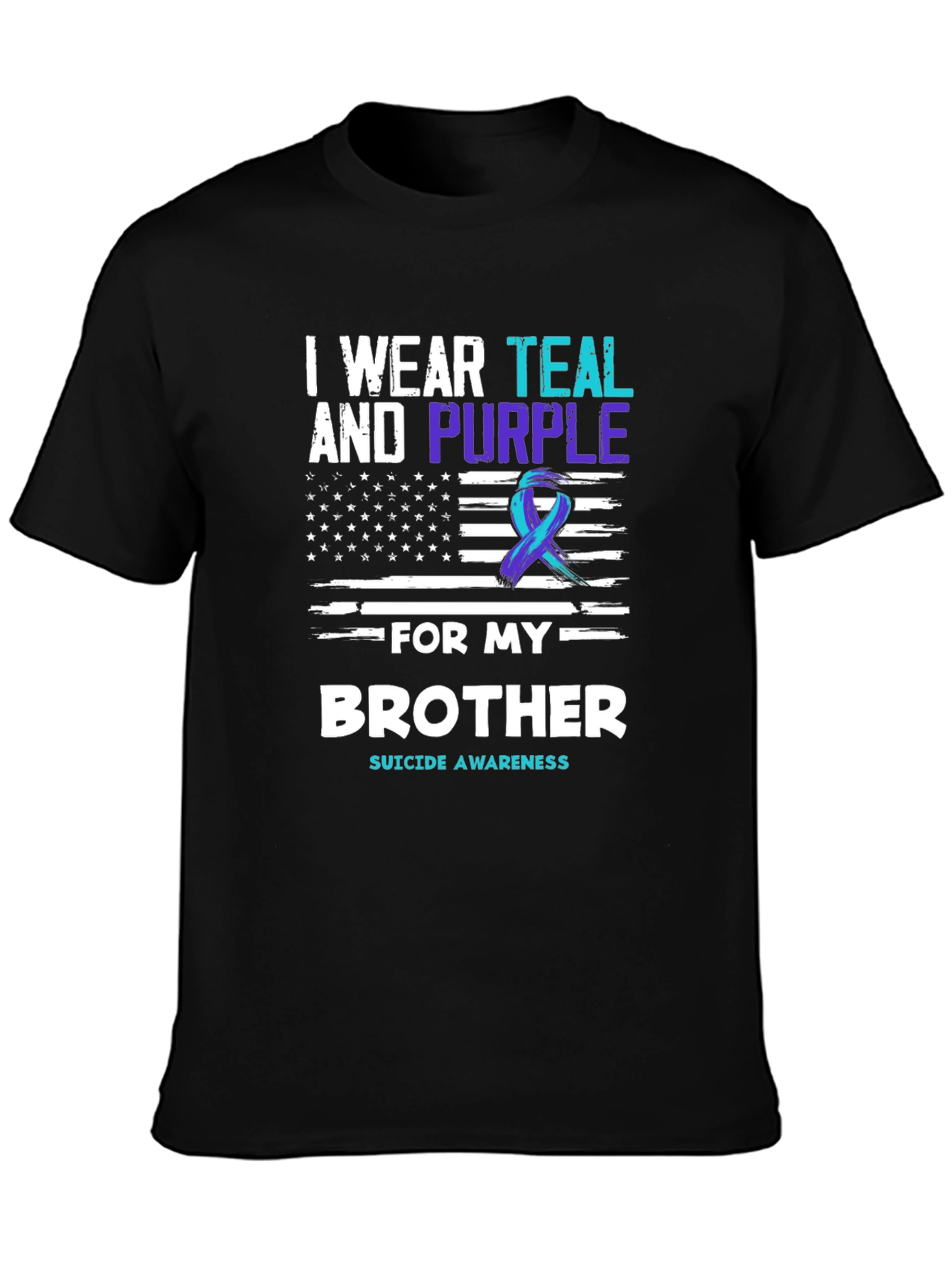 Teal and Purple Suicide Awareness Brother T-Shirt