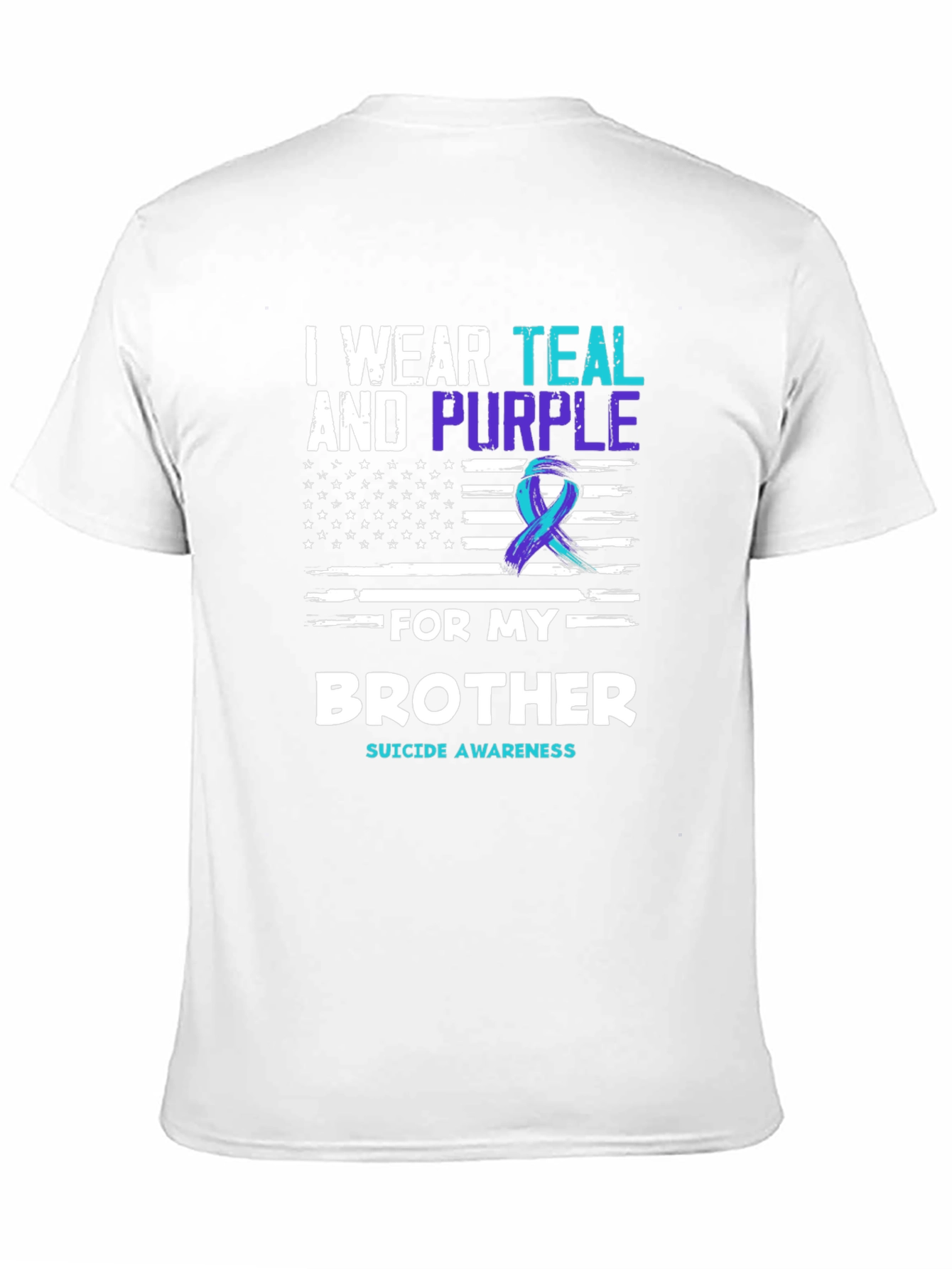Teal and Purple Suicide Awareness Brother T-Shirt