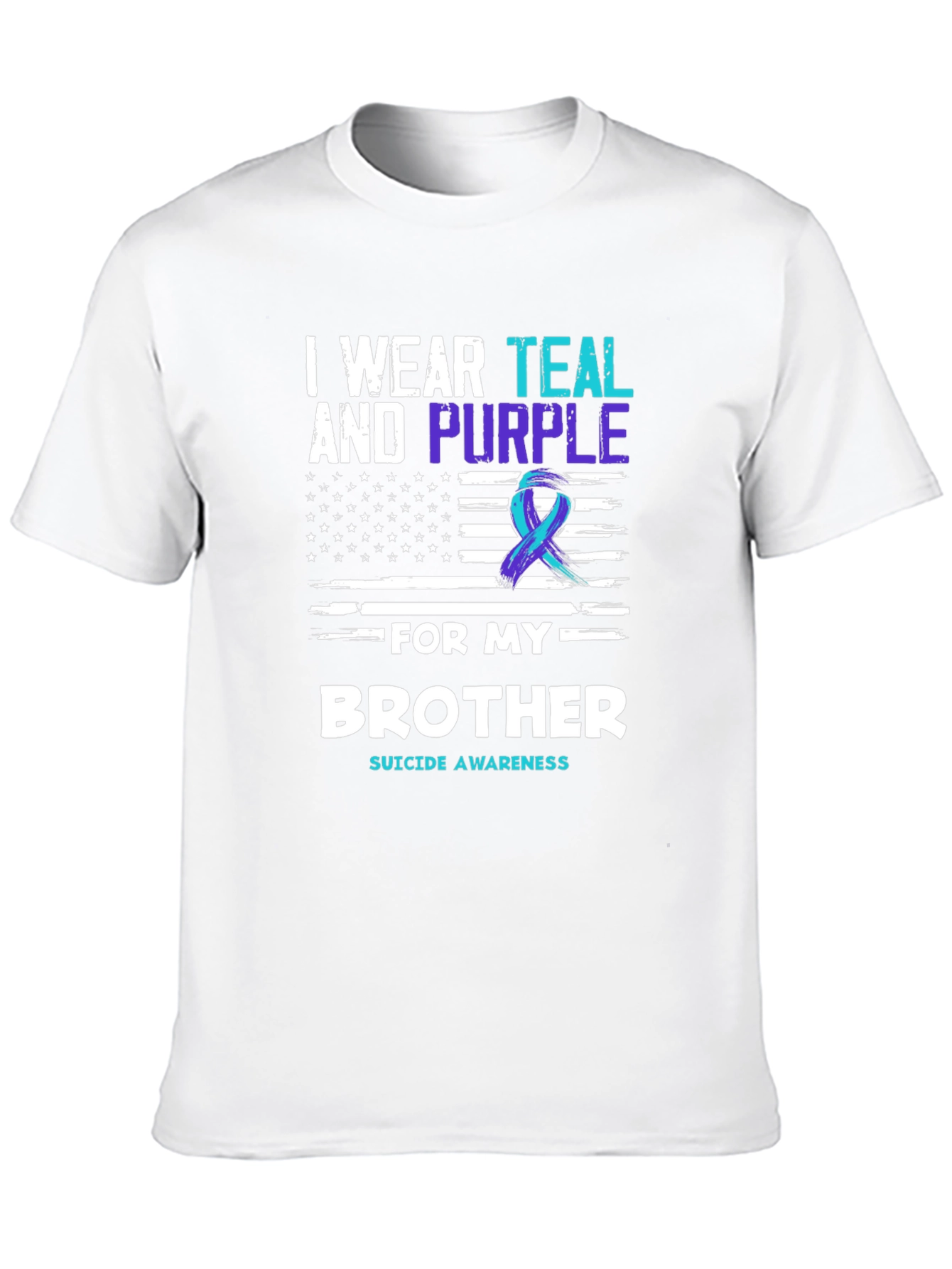 Teal and Purple Suicide Awareness Brother T-Shirt