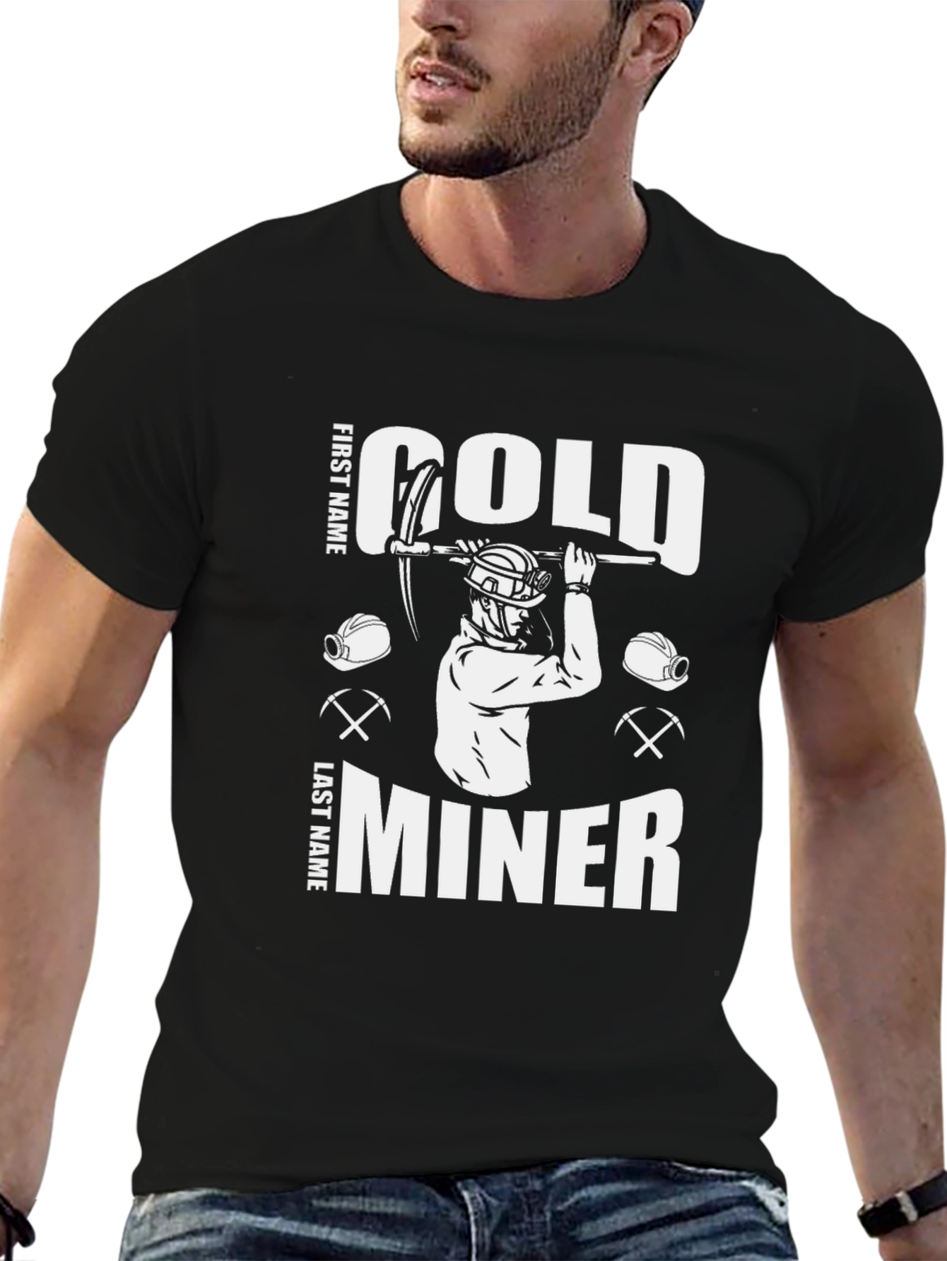 Gold Miner Graphic T-Shirt - Novelty Tee