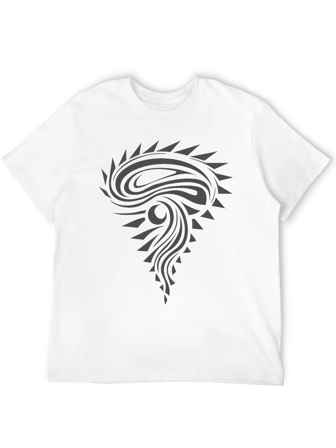 Tribal Graphic Black T-Shirt - Modern Design