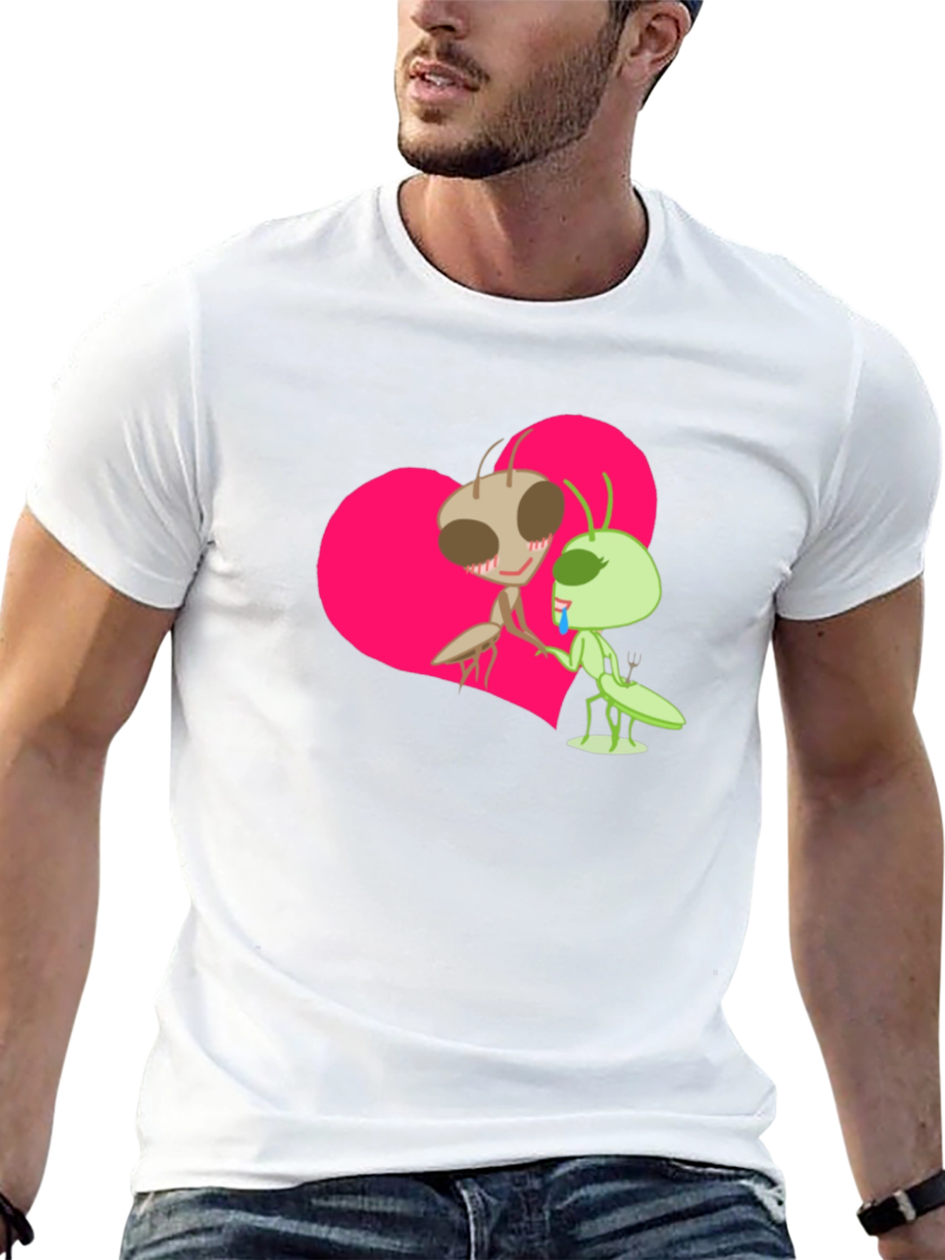 Cartoon Ants In Love Graphic Tee