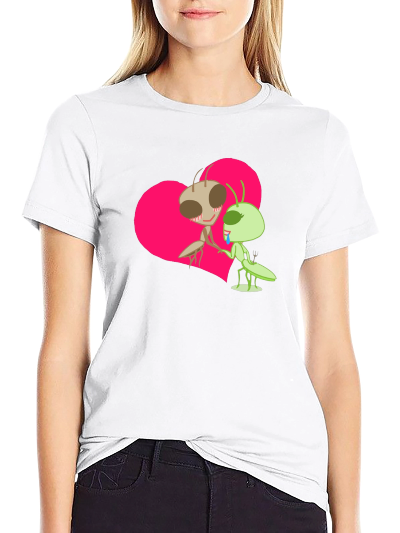 Cartoon Ants In Love Graphic Tee