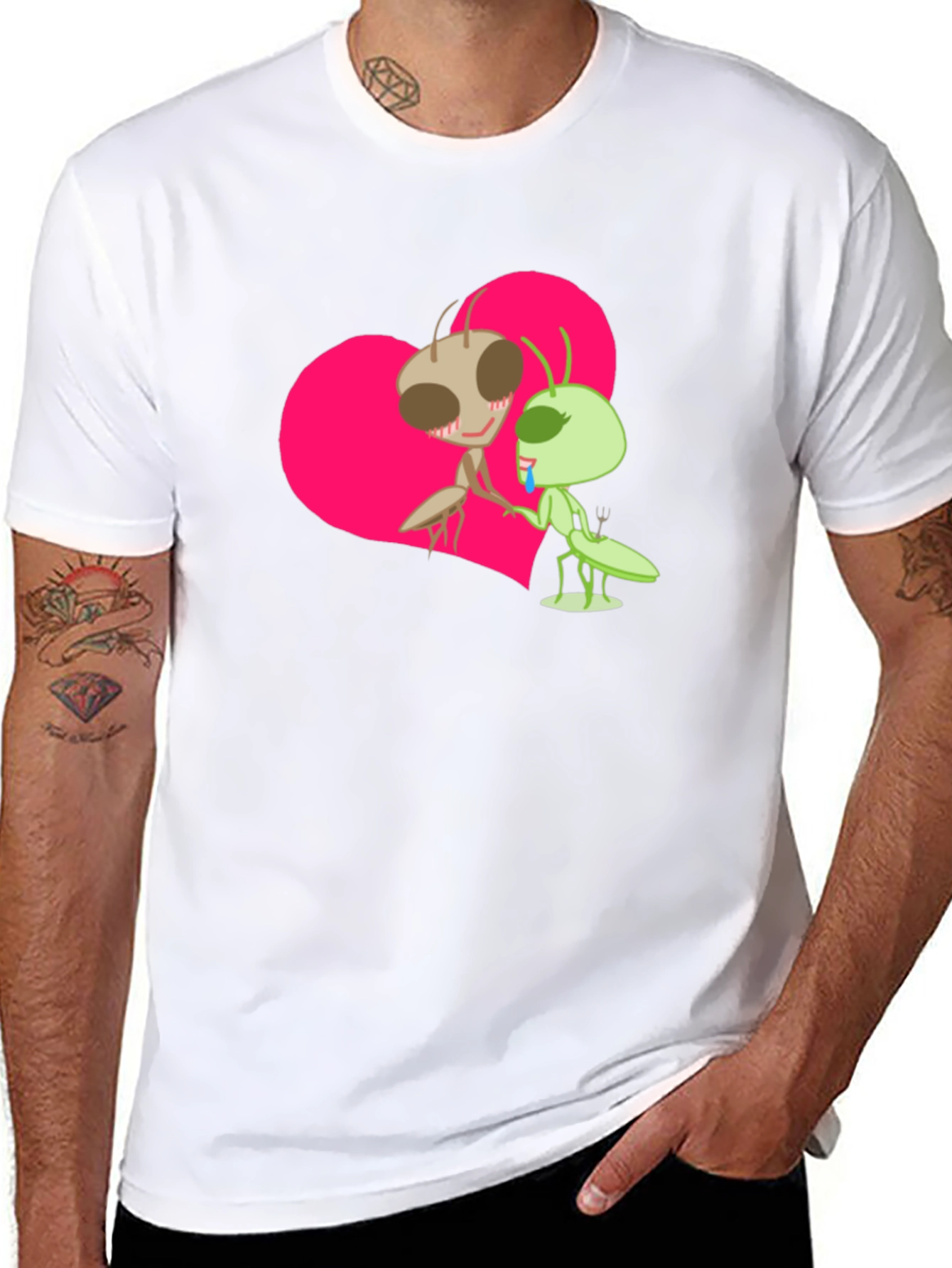 Cartoon Ants In Love Graphic Tee