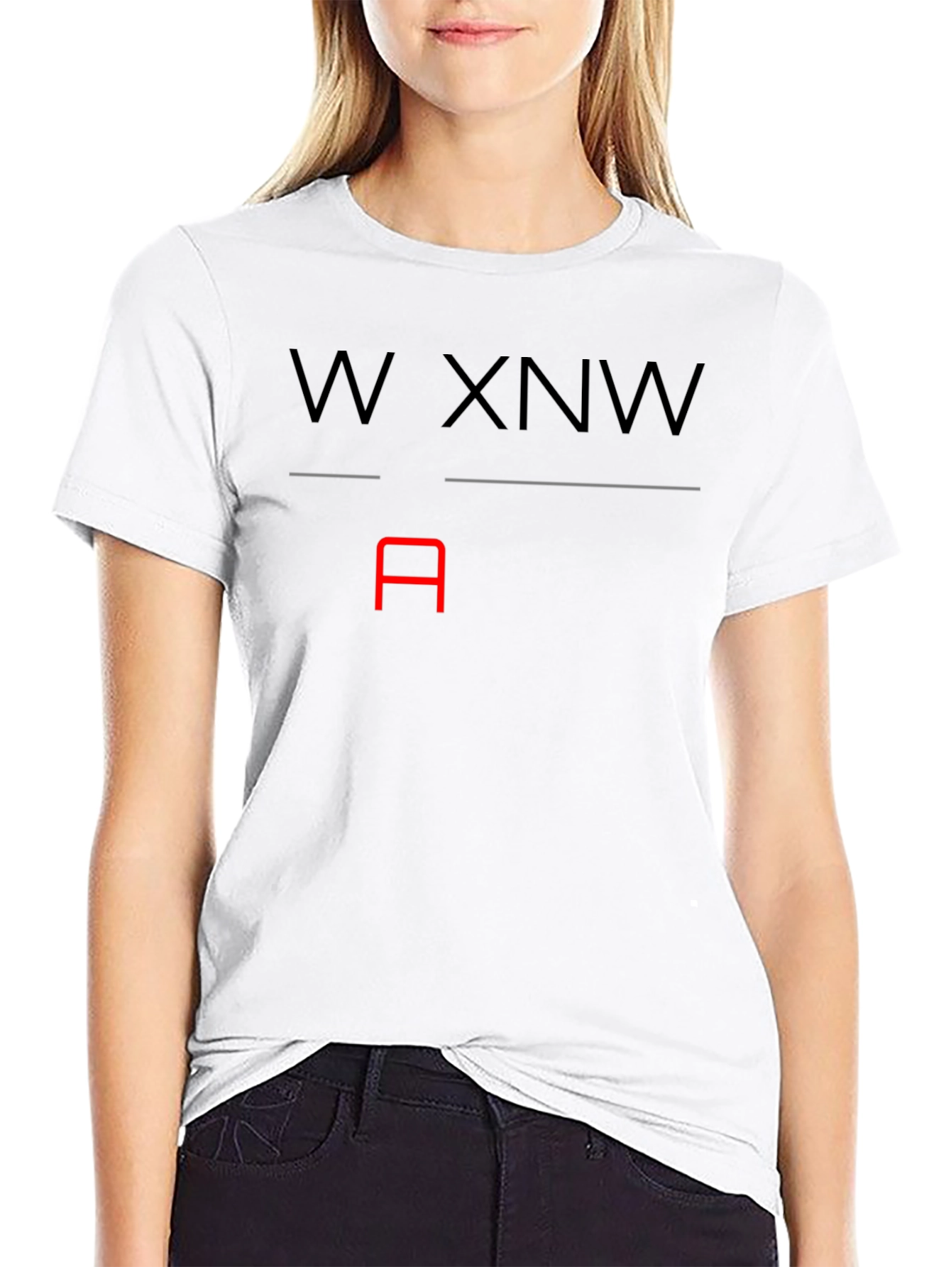 W XNW A Graphic T-Shirt - Black