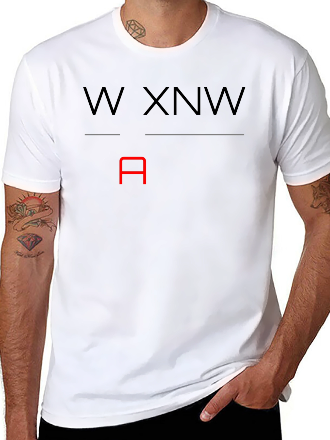 W XNW A Graphic T-Shirt - Black