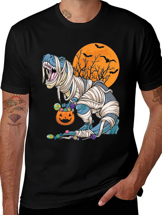 Halloween Mummy T-Rex Graphic Tee