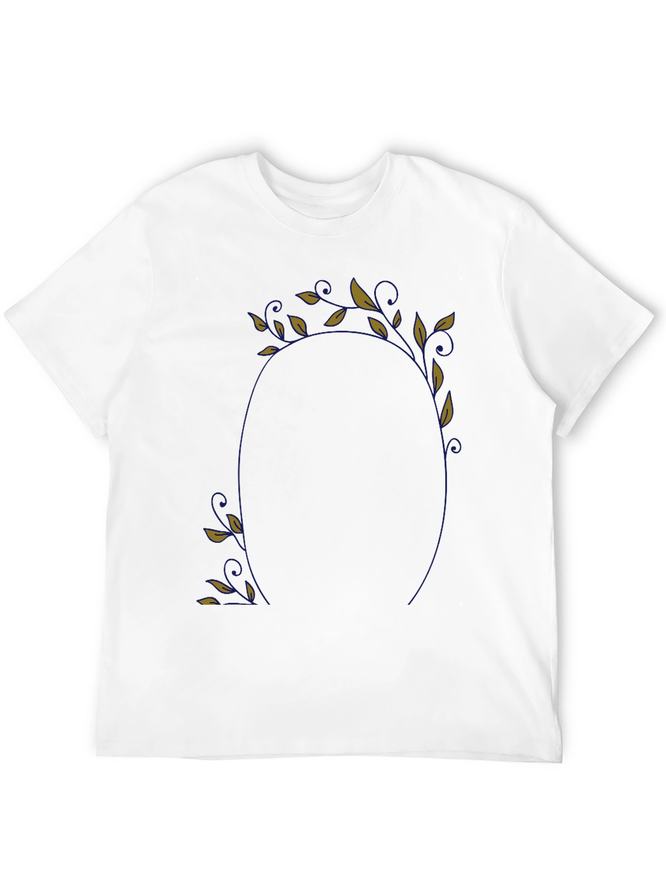 Floral Frame Black T-Shirt
