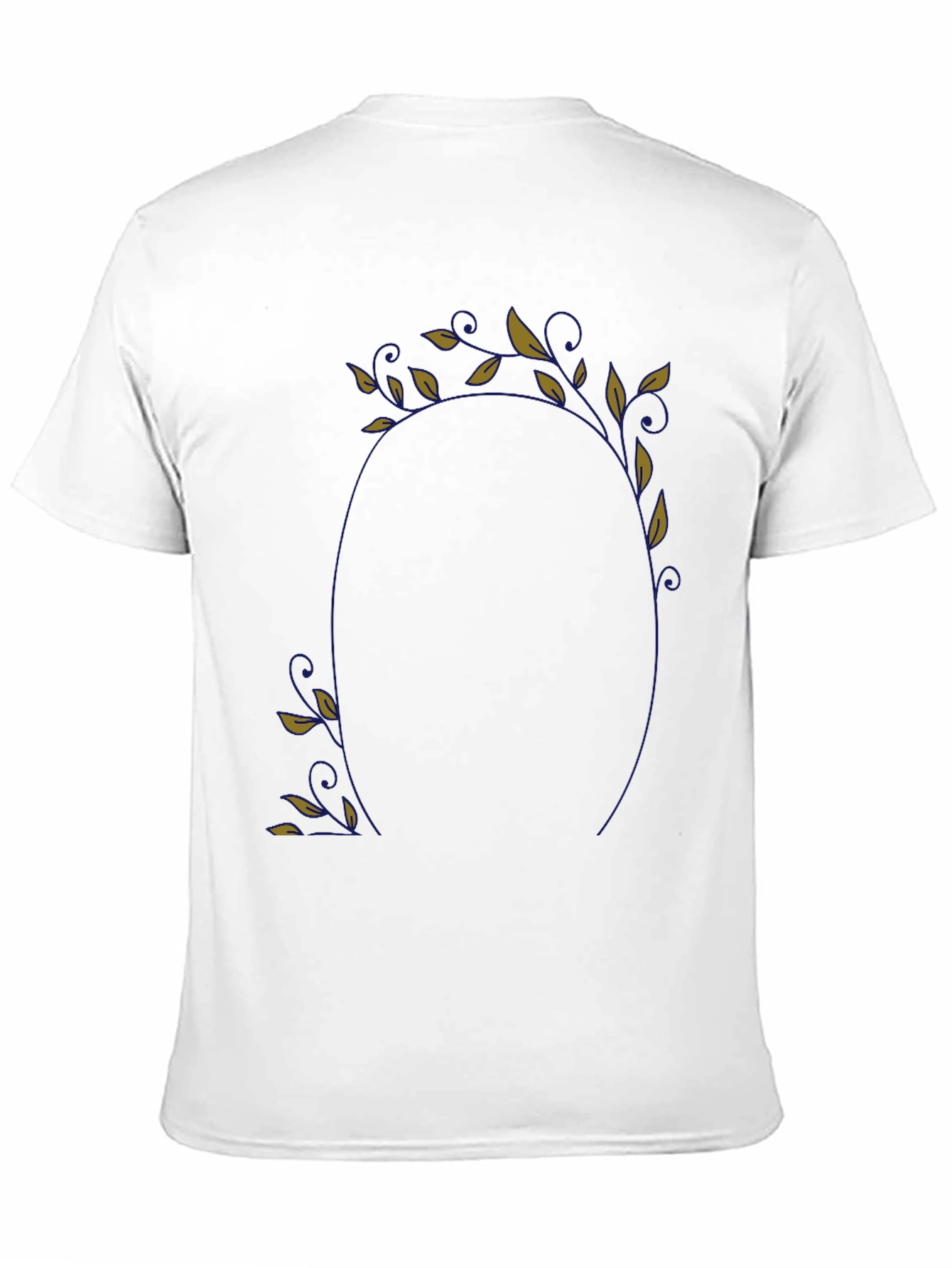 Floral Frame Black T-Shirt