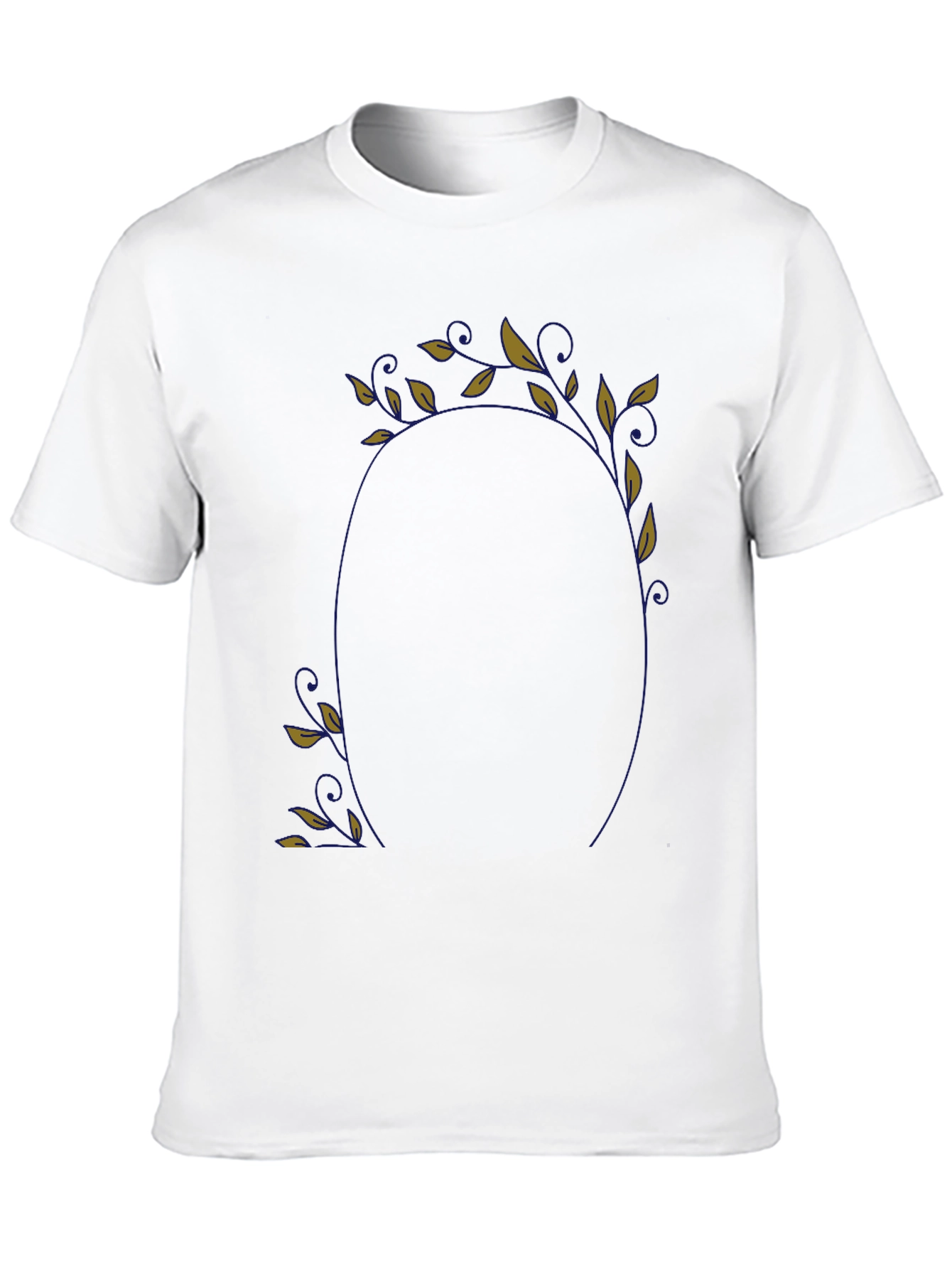 Floral Frame Black T-Shirt