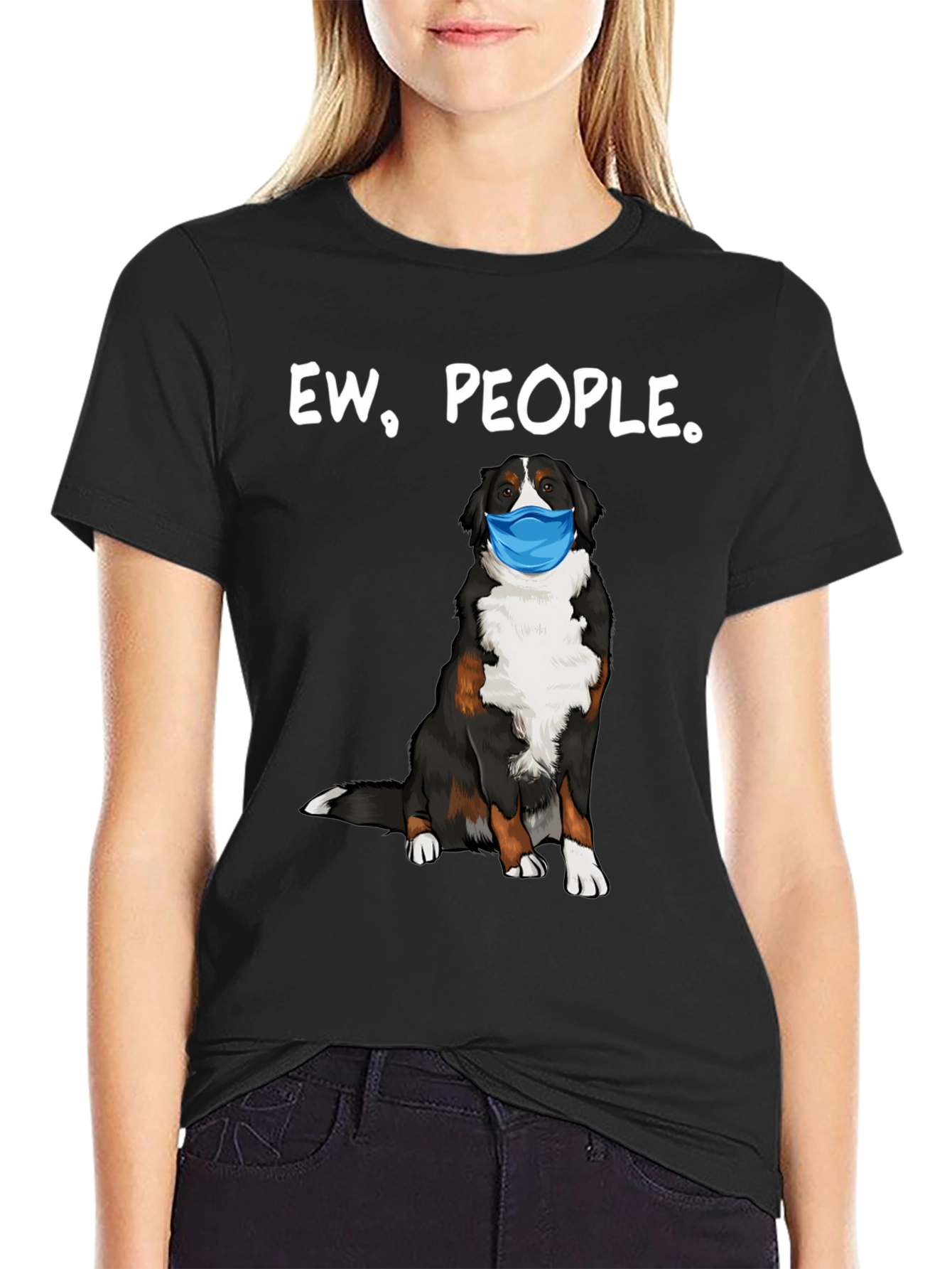 Ew People. Dog in Mask Graphic Tee