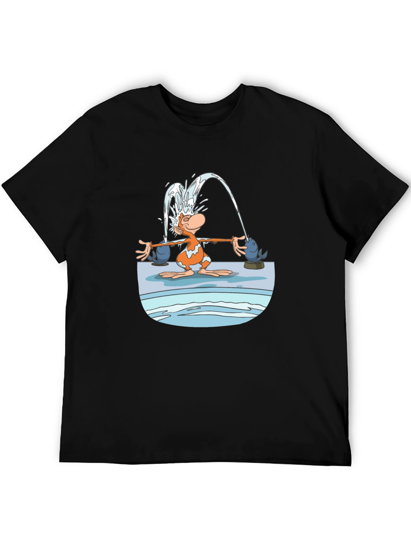 Fun Cartoon Monkey Graphic T-Shirt