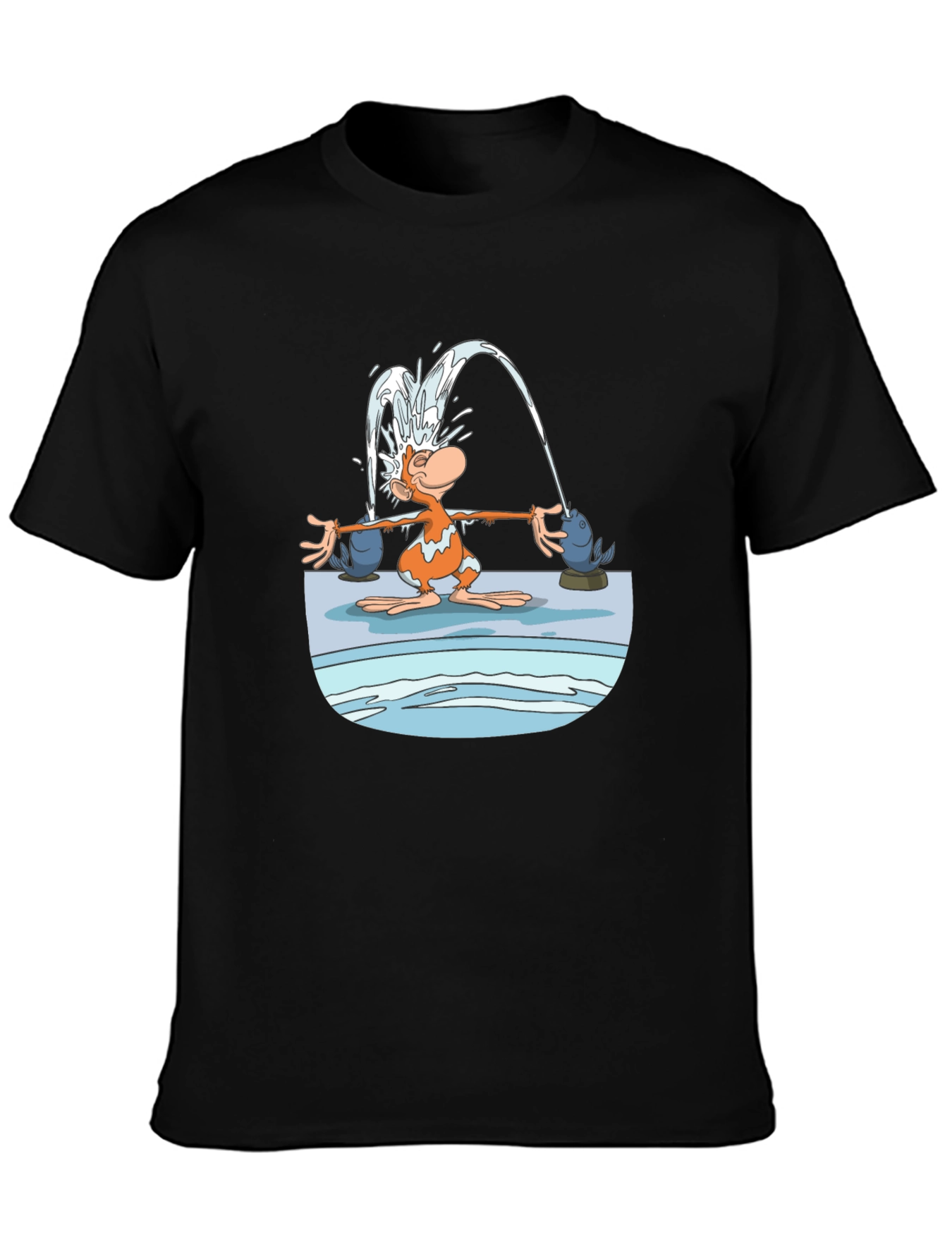 Fun Cartoon Monkey Graphic T-Shirt