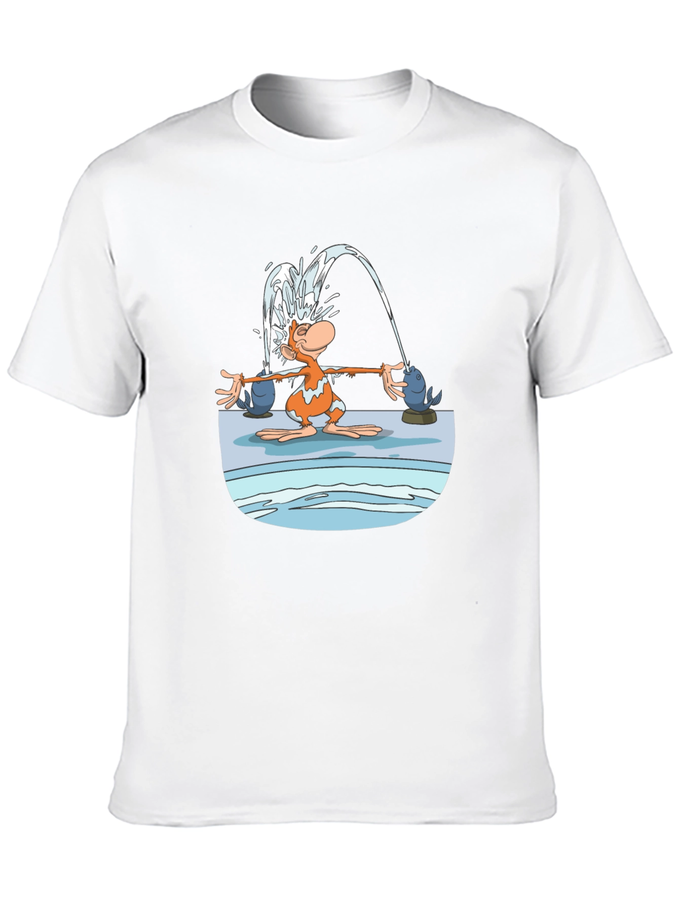 Fun Cartoon Monkey Graphic T-Shirt