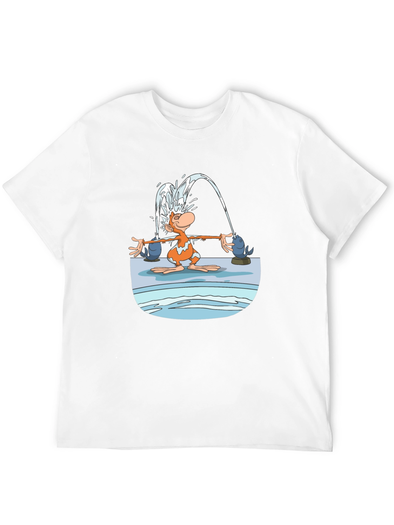 Fun Cartoon Monkey Graphic T-Shirt