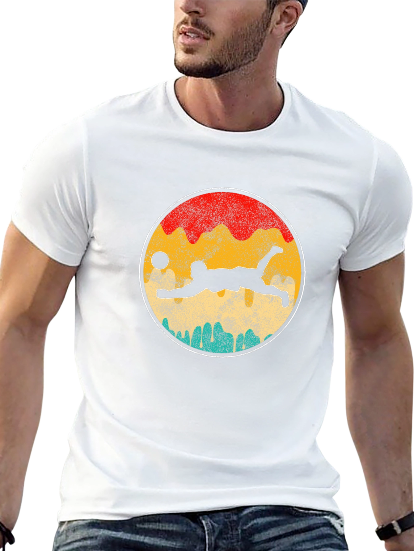 Volleyball Sunset Graphic T-Shirt