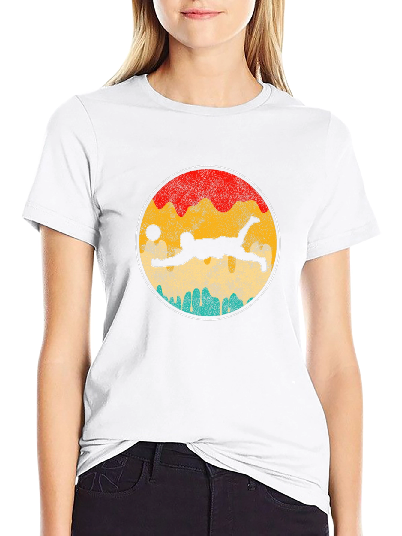 Volleyball Sunset Graphic T-Shirt