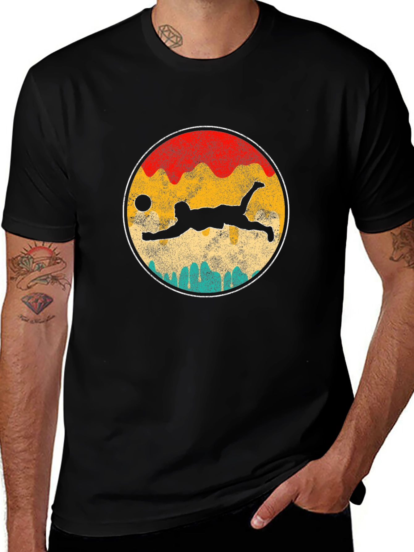 Volleyball Sunset Graphic T-Shirt