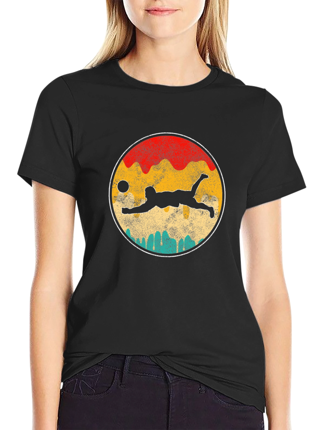 Volleyball Sunset Graphic T-Shirt