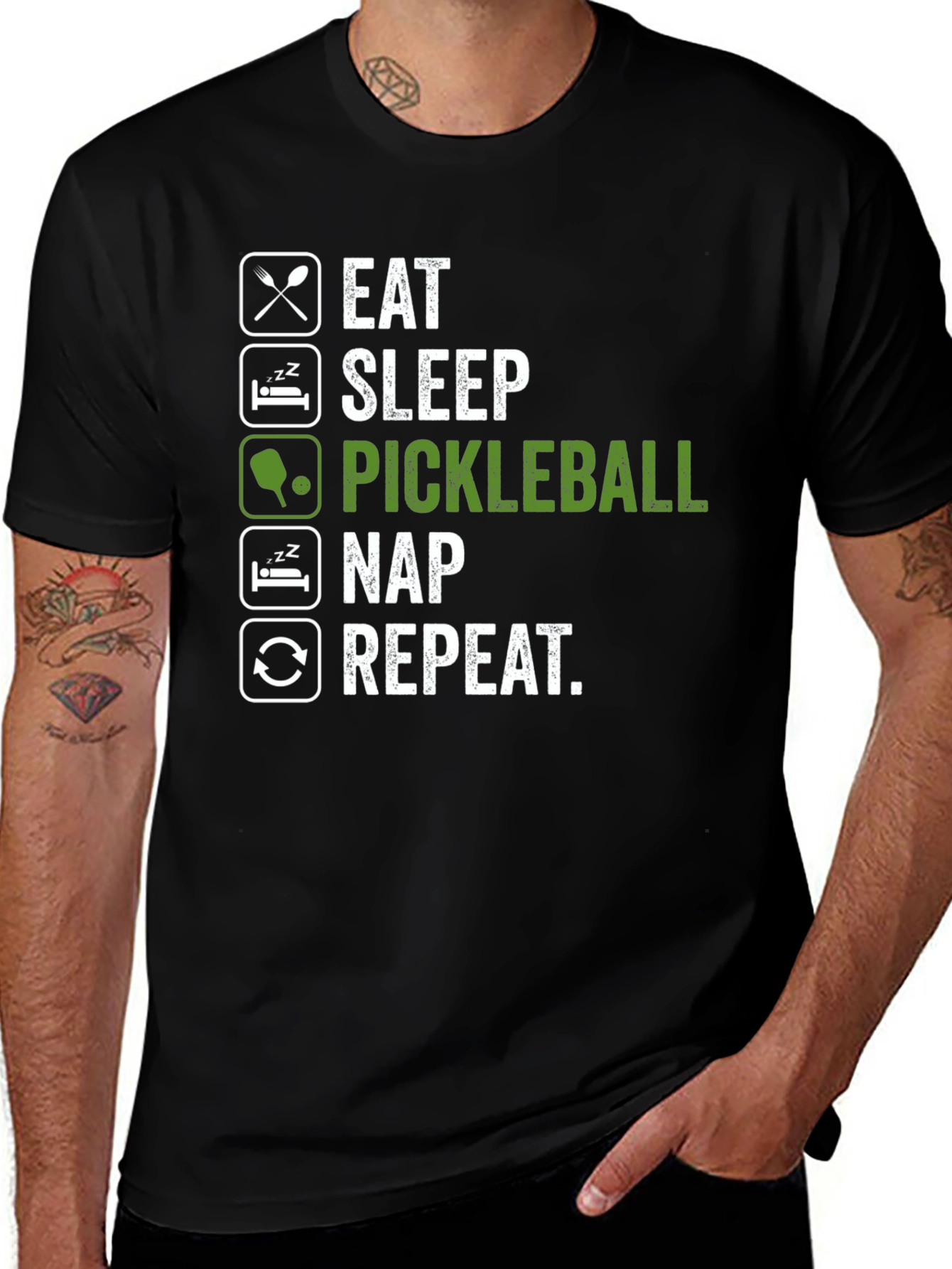Eat Sleep Pickleball Nap Repeat T-Shirt