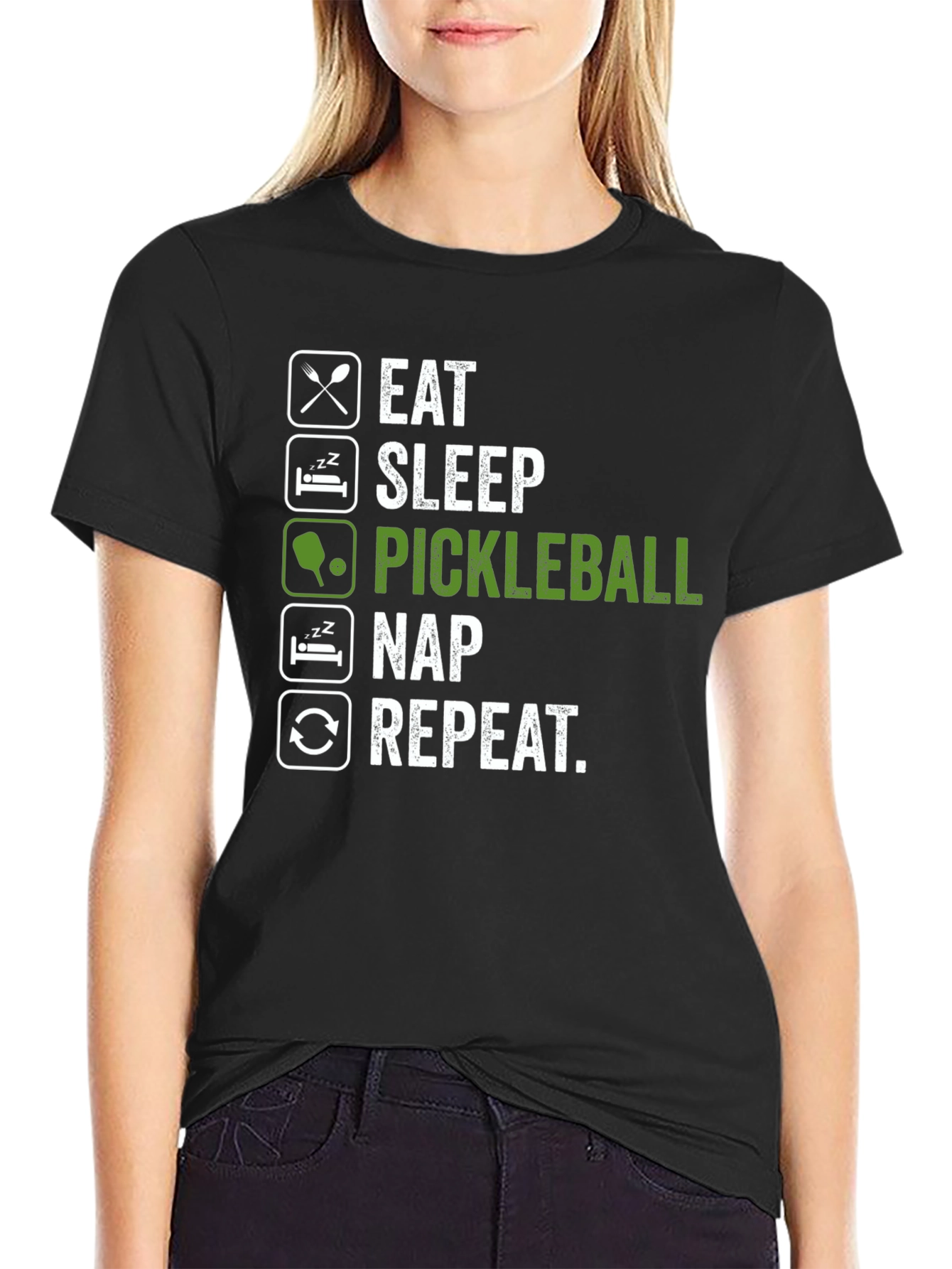 Eat Sleep Pickleball Nap Repeat T-Shirt