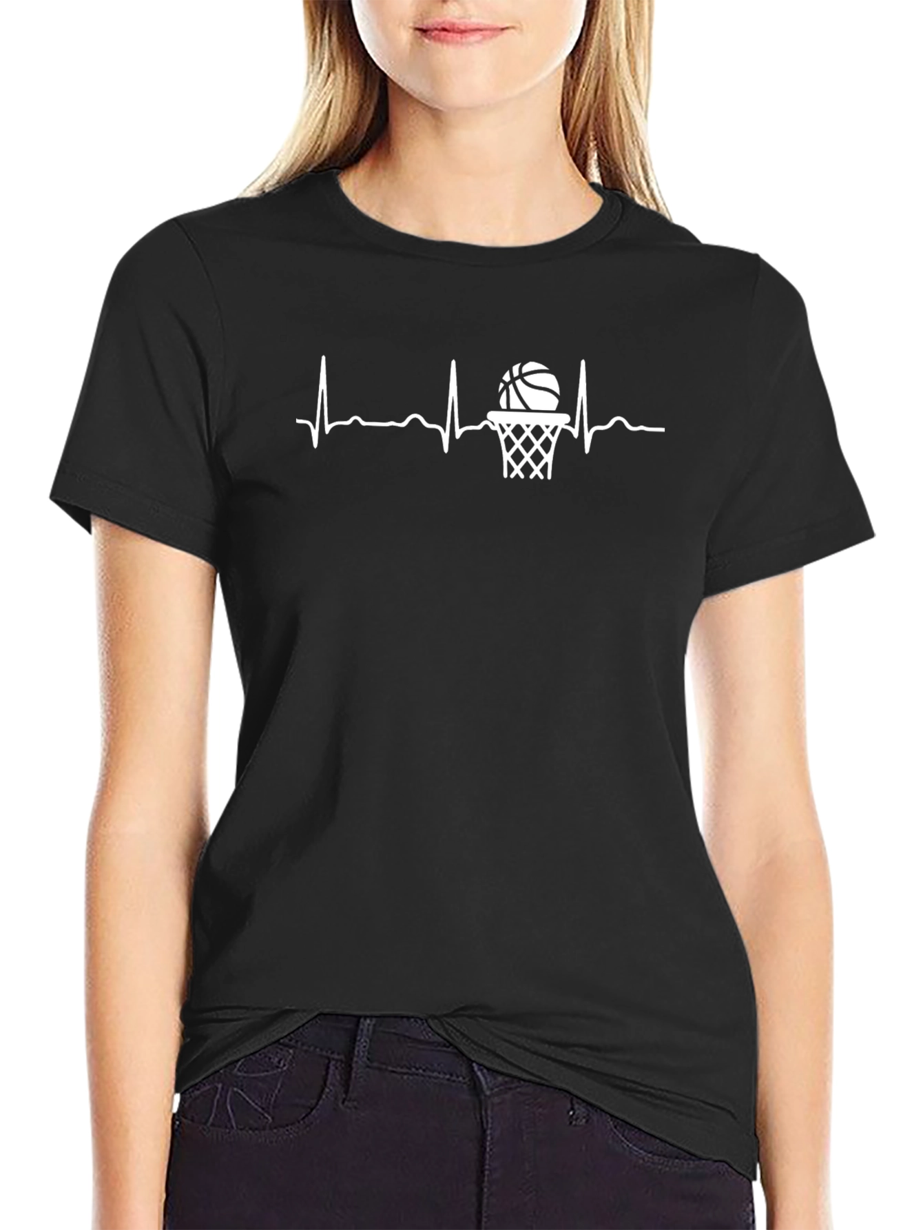 Basketball Heartbeat Graphic Tee
