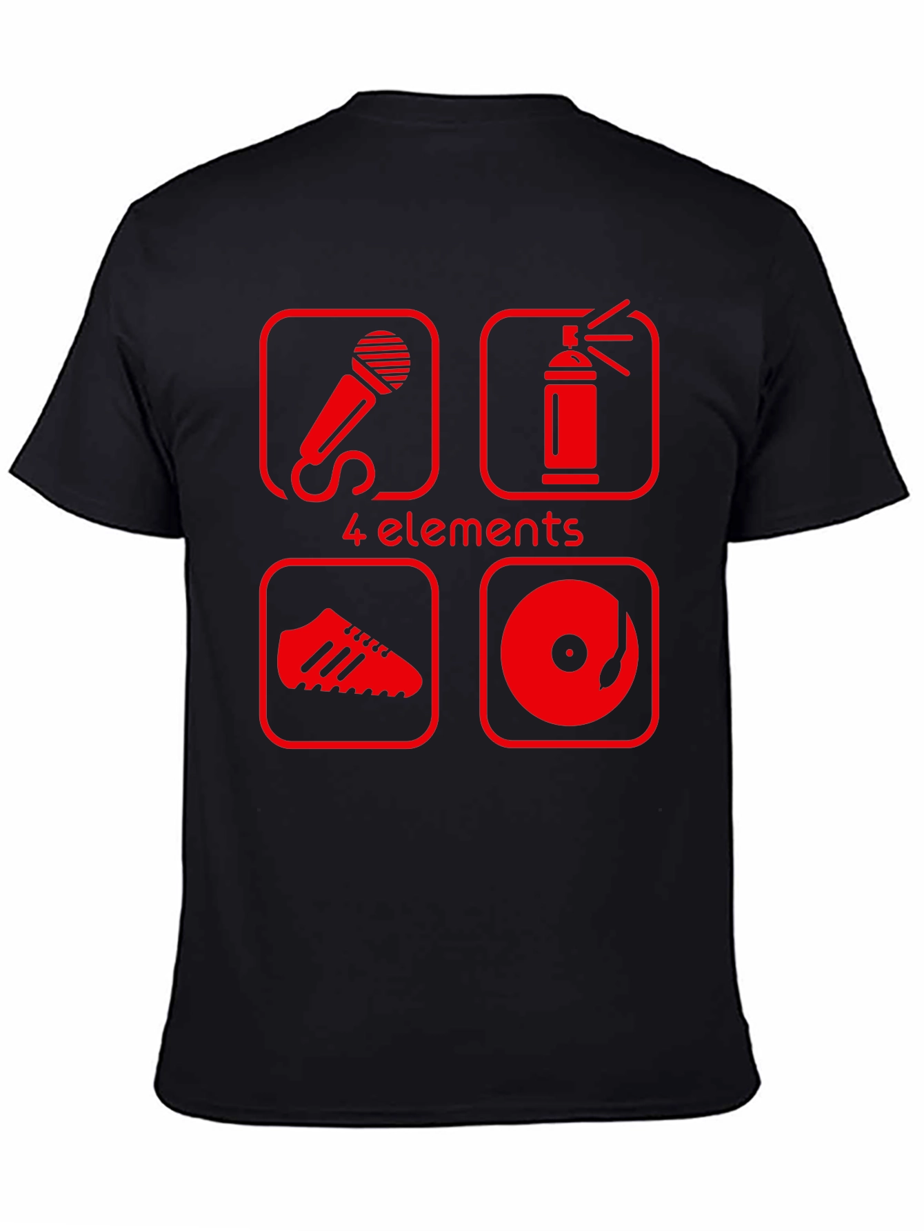 4 Elements Hip Hop T-Shirt - Black